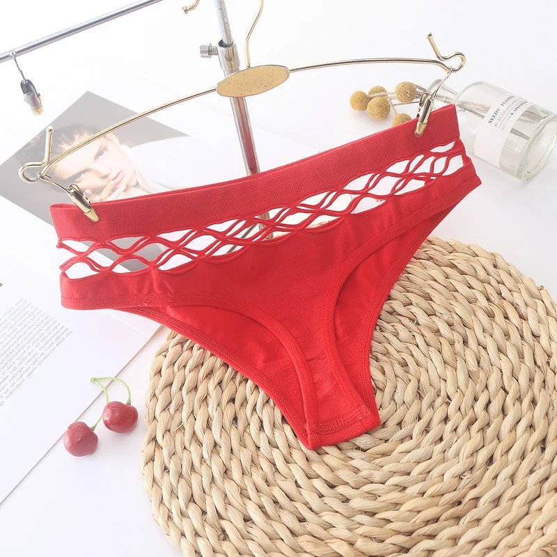 Fishnet Thong Panties Women’s Low Rise Hollow Out Seamless Stretch Comfort Fit