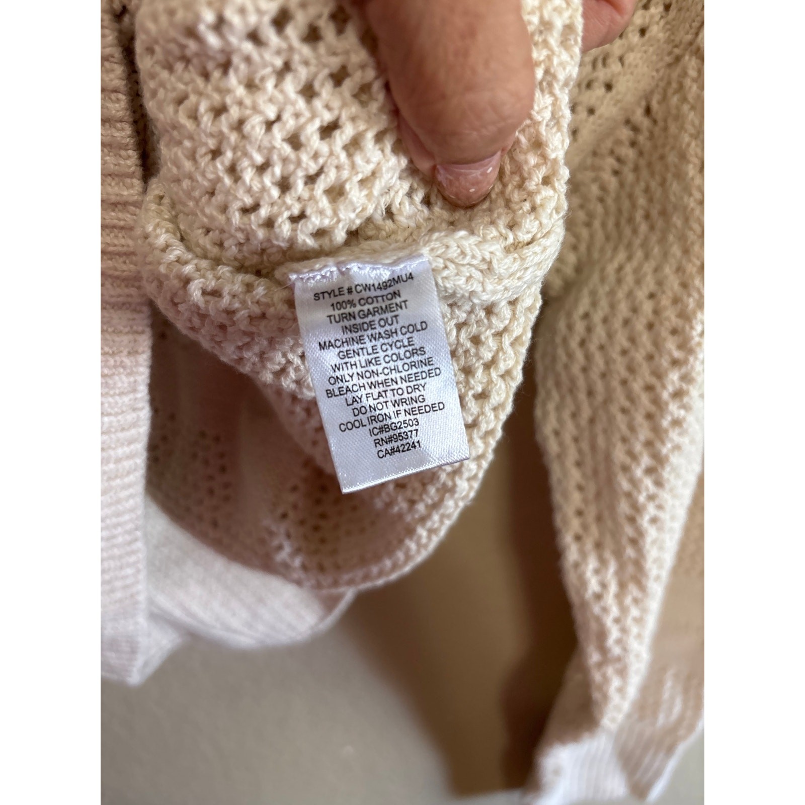 Sanctuary open-knit zip-front cardigan/sweater