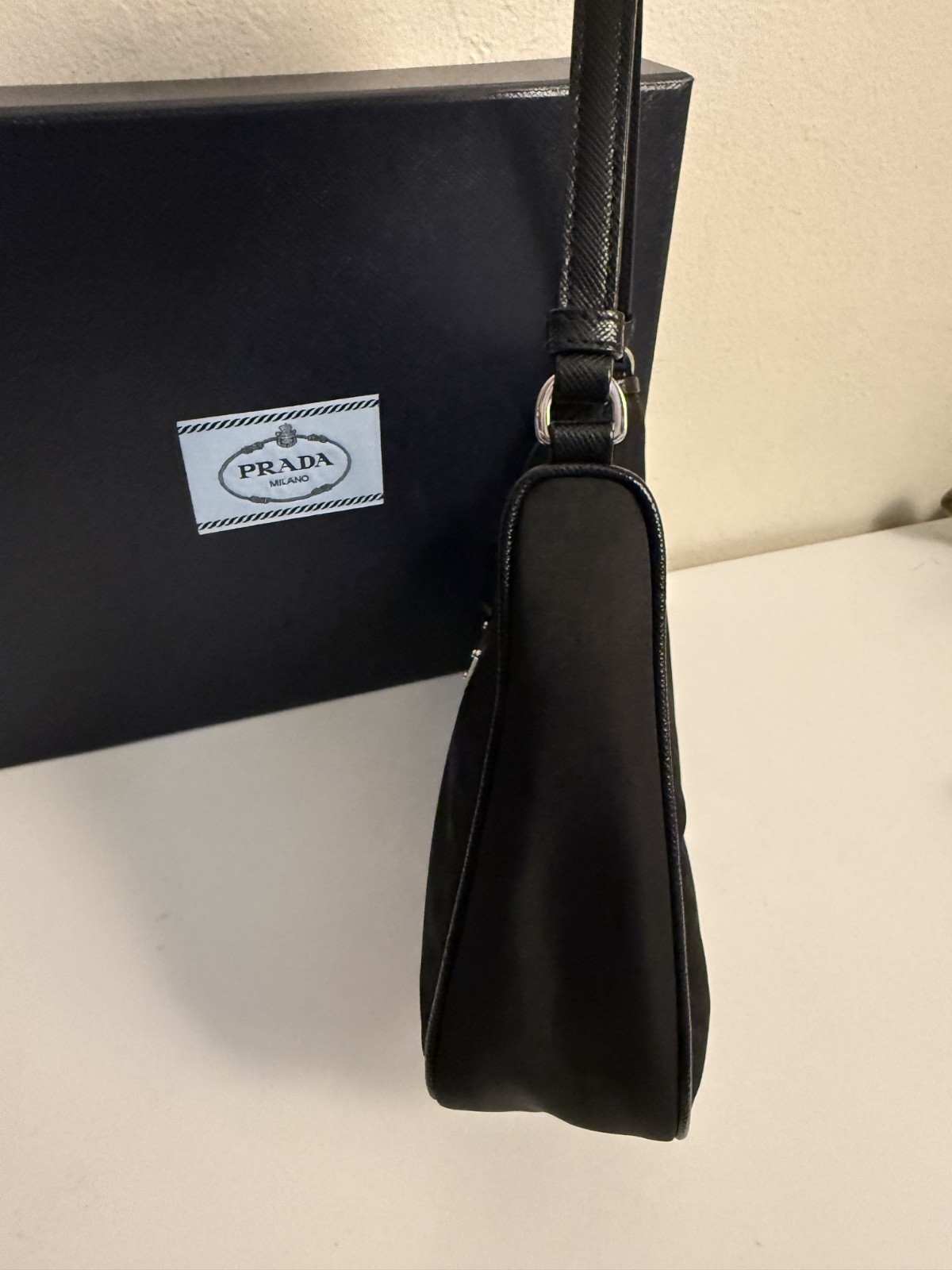 PRADA Re-Edition 2000 Shoulder Bag Mini Black Nylon