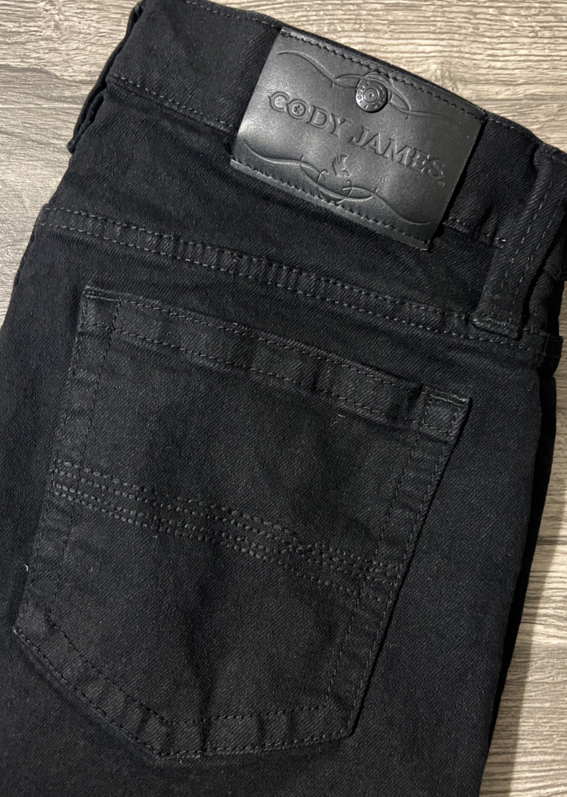 Cody James Boot Cut Mid Rise Black Denim Stretch Jeans Men’s Size 32×32