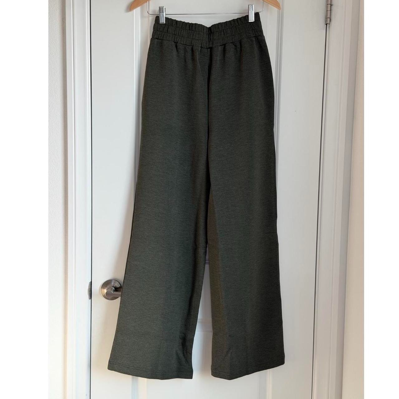 Varley The Wide Leg Pant 30″ in Olive Marl, Size Small