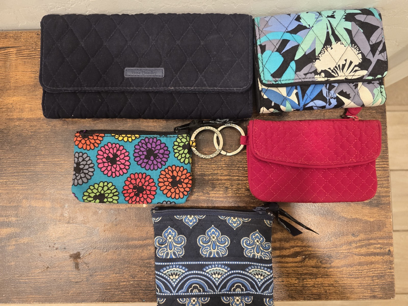 Vera Bradley Multicolor Floral Quilted Bag Lot Backpack Tote Wristlets Zip