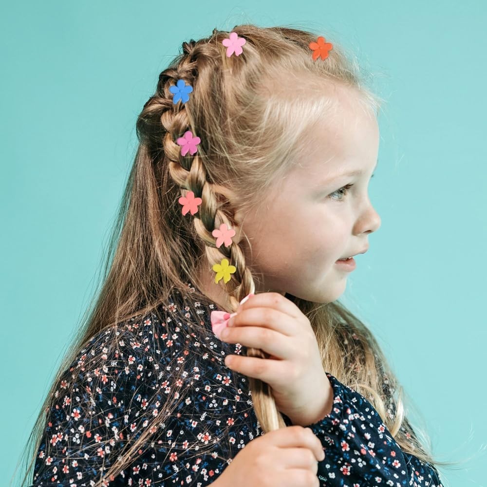 50Pcs Mini Flower Hair Clip Flower Clips,Colorful Mini Hair Claw,for Women, Girl