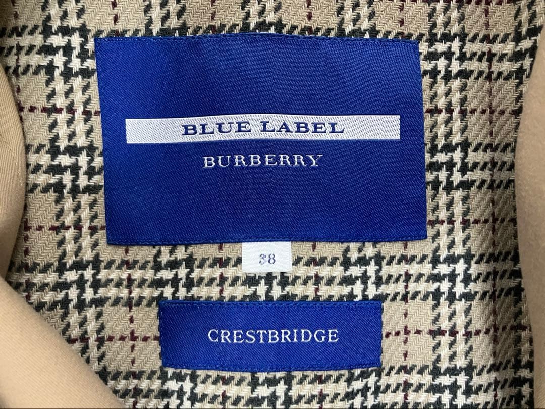 Burberry Blue Label Trench Coat with Liner Check 38