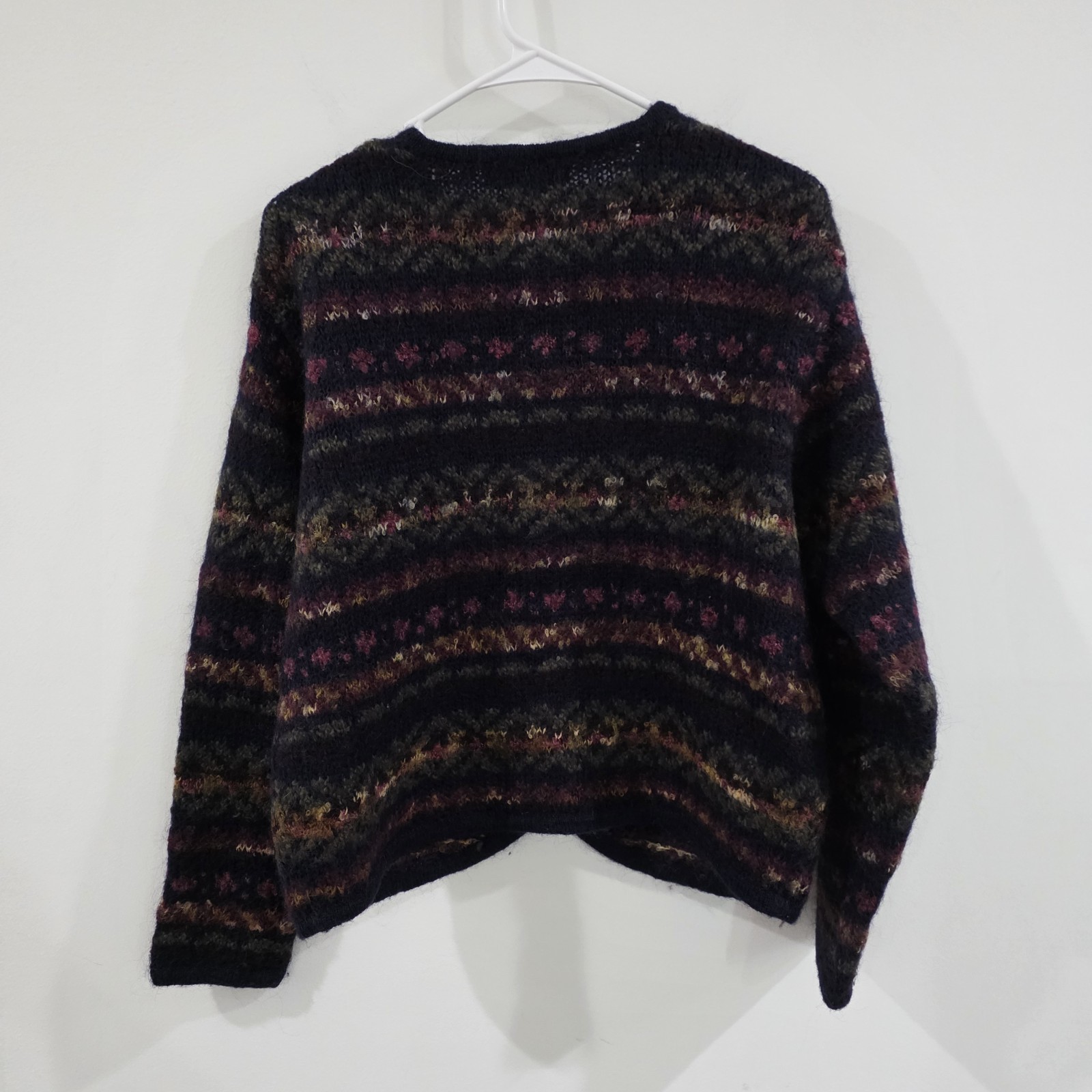 Vintage Dressbarn Womens Wool Cardigan Size XL Nordic Cozy Winter Metal Button