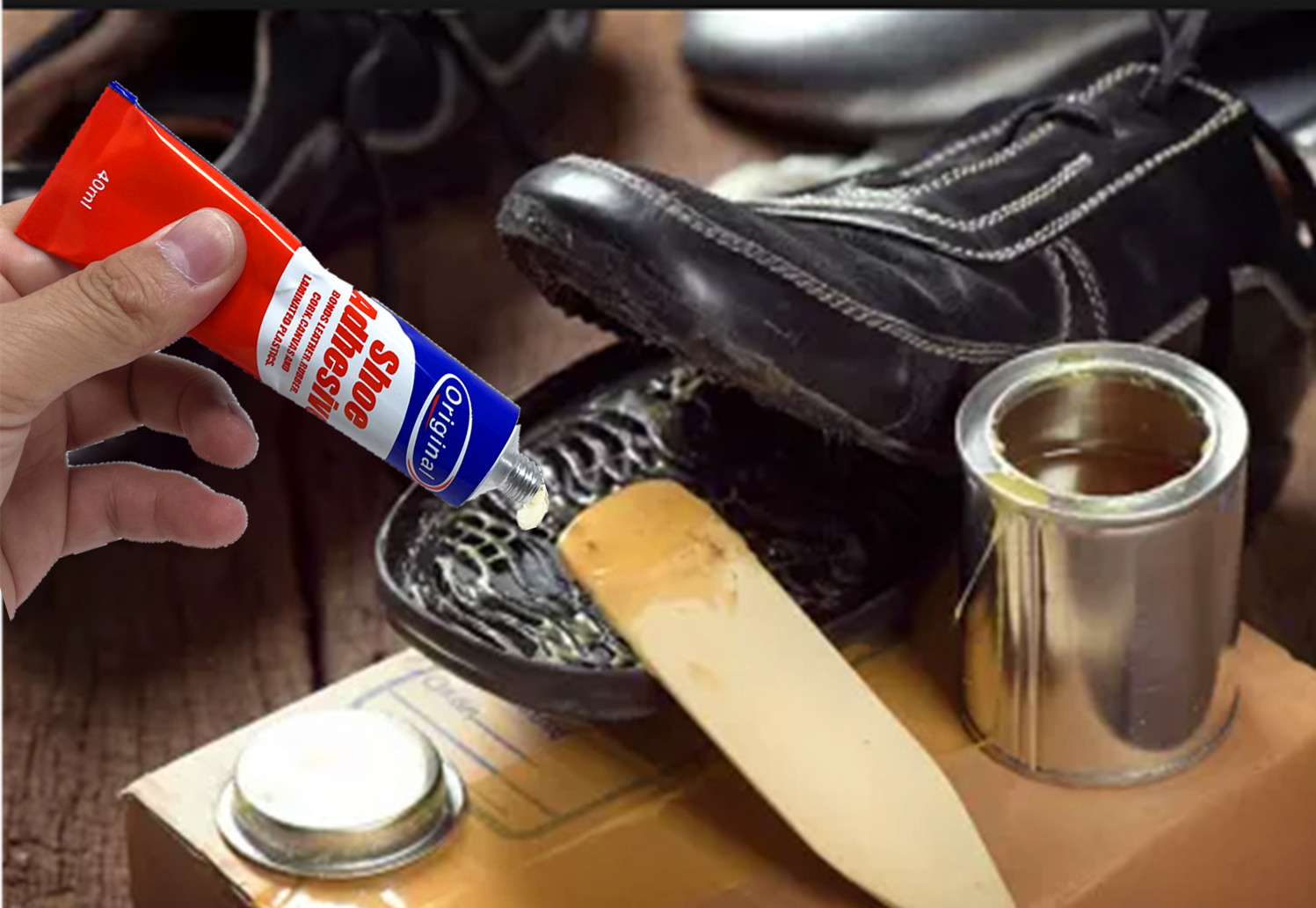 1/2/3 Shoe Adhesive Glue for Leather Vinyl Rubber Cork Canvas Contact Grip 40ml
