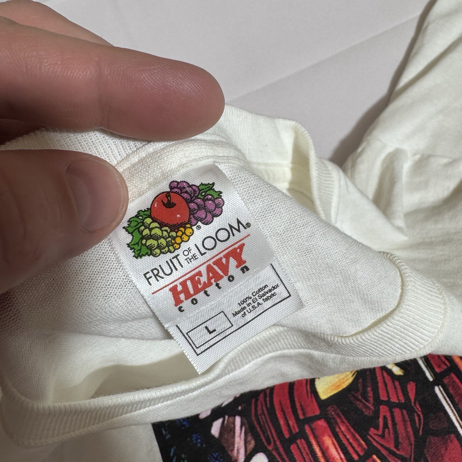 Fruit Of Loom, Heavy Cotton, JESUS AOP, White, Male/Female, Large