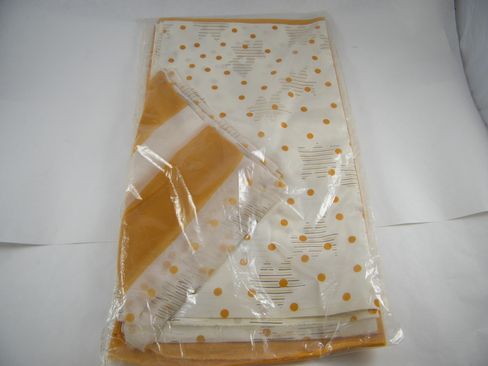 BEAUTIFUL SCREEN PRINTED POLYESTER SAREE BROWN DOTS