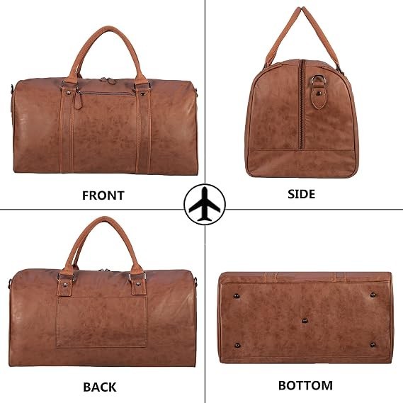 Oversized Duffle Travel Bag Waterproof Leather Weekend Bag Large Ca…