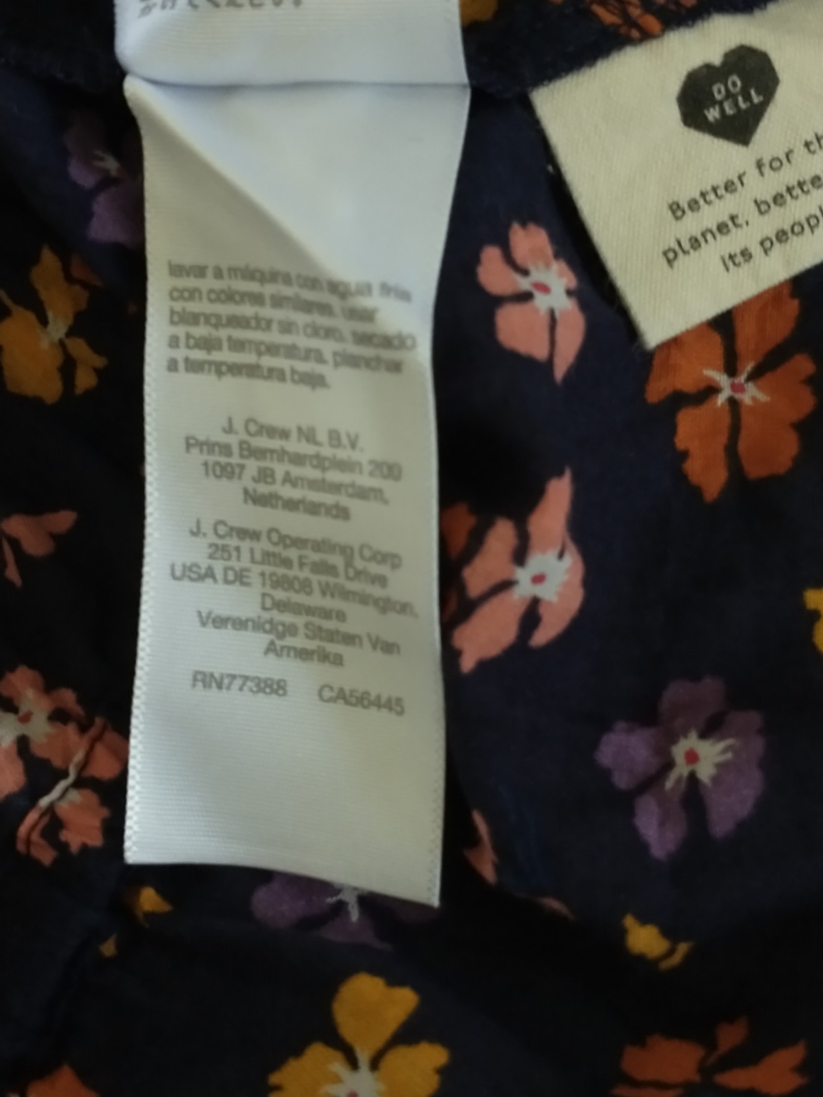 Madewell Navy Blue Floral Boho Peplum Puff Sleeve Blouse Top S