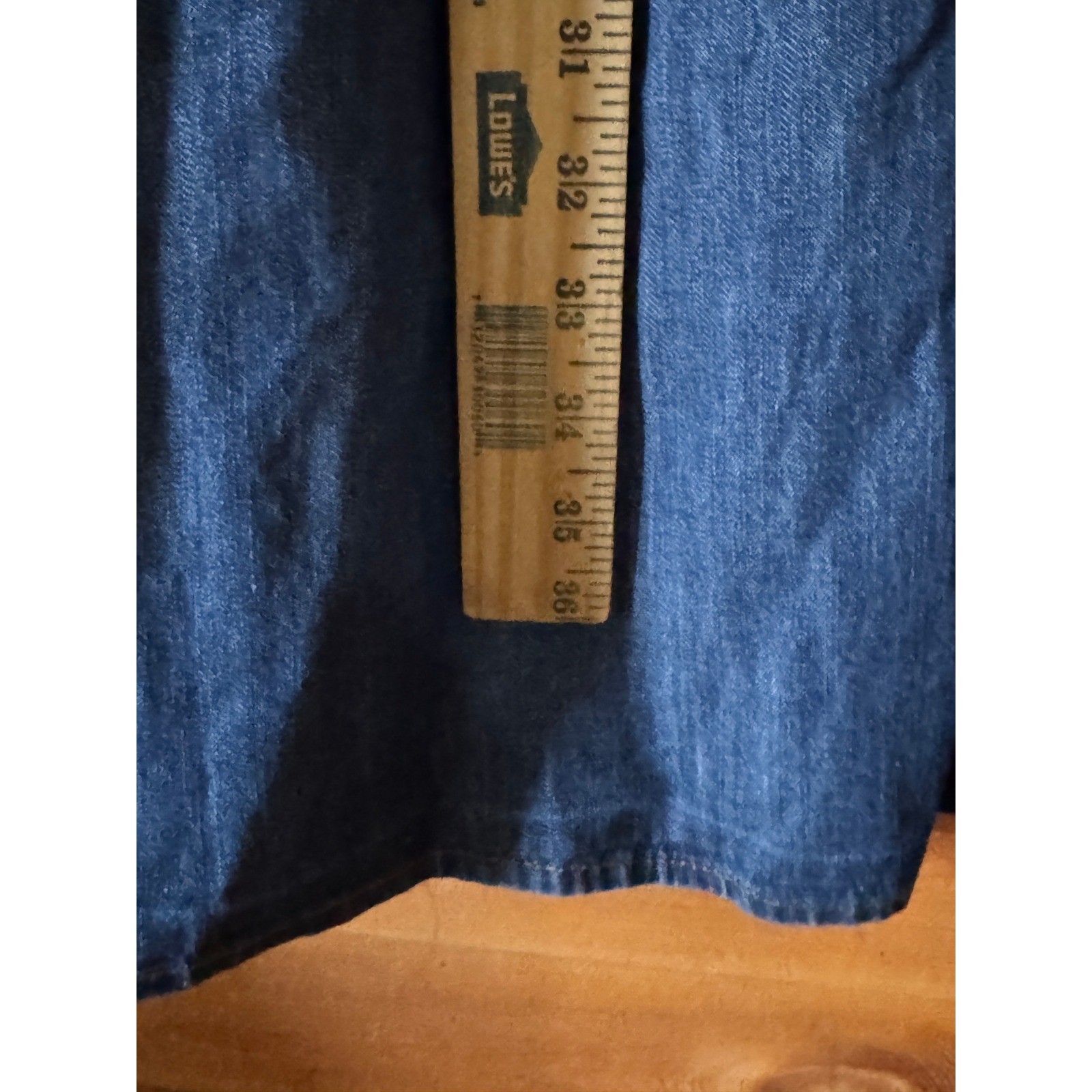 Wrangler Retro Blue Chambray Denim Smocked Puff Sleeve Western Mini Dress L NWT