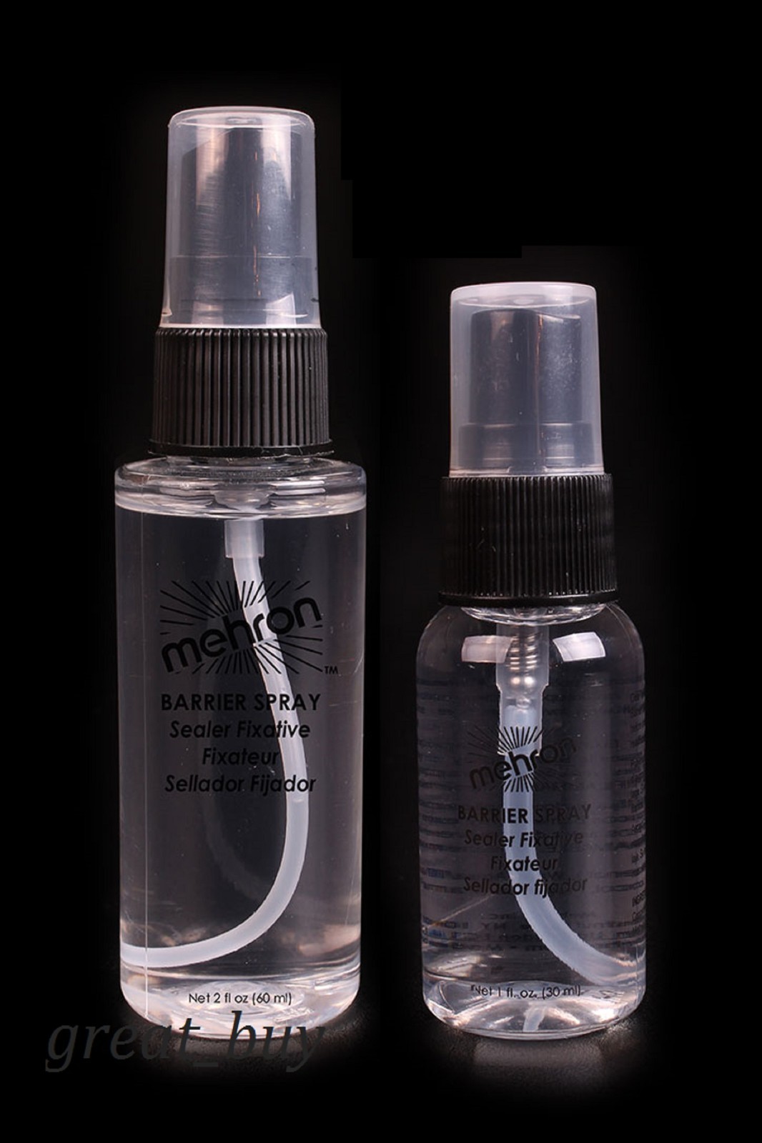 MEHRON MAKEUP_BARRIER SPRAY 1 OZ / 2 OZ_COSTUME FIXING SETTING & SEALER PICK 1