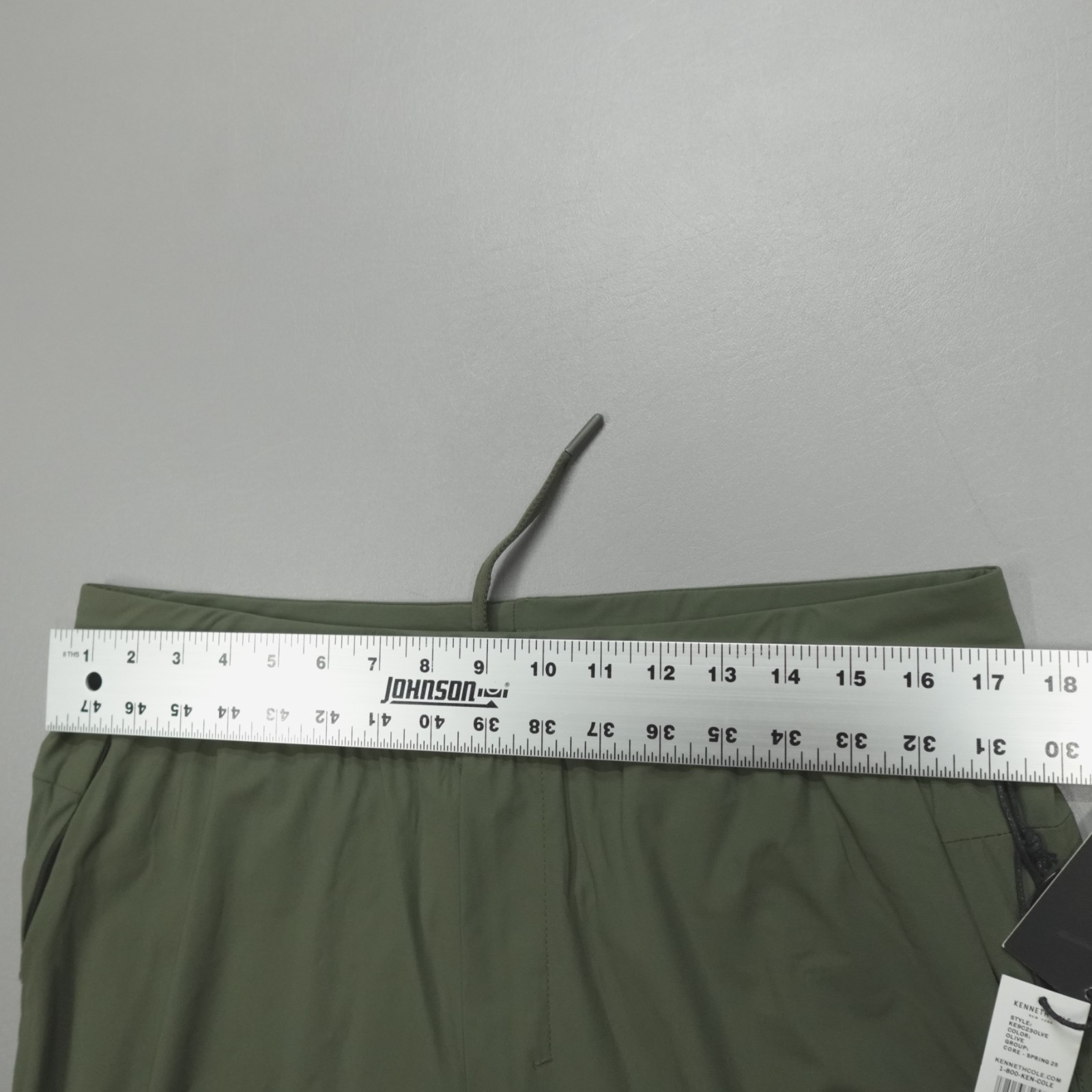 Kenneth Cole Active Tech Jogger Ankle Zip DWR Lightweight Reflective Olive
