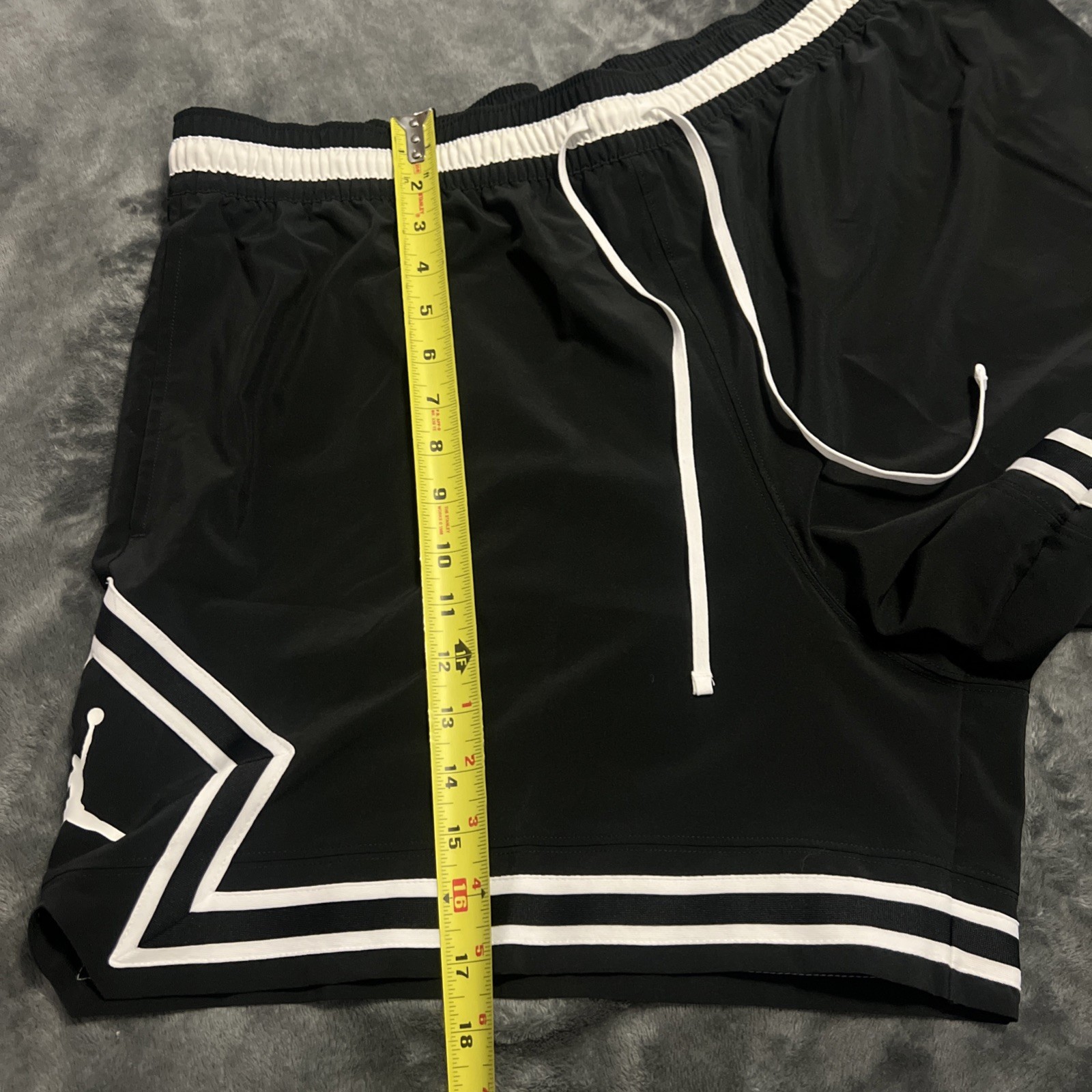 2XL Jordan Shorts Men’s Black Nike Air Dri-Fit Sport Diamond Woven FQ2989-010