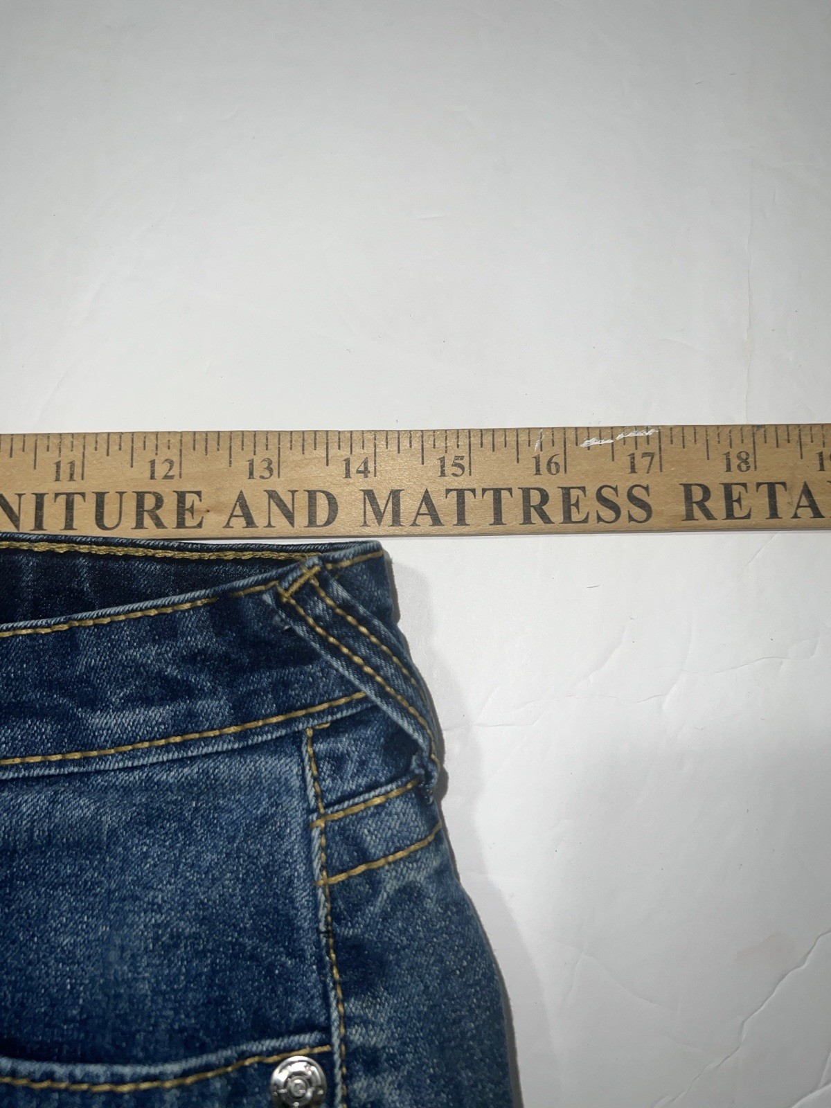 True Religion Girls GENO RELAXED SLIM Dark Blue Distressed Denim Jeans Size 16
