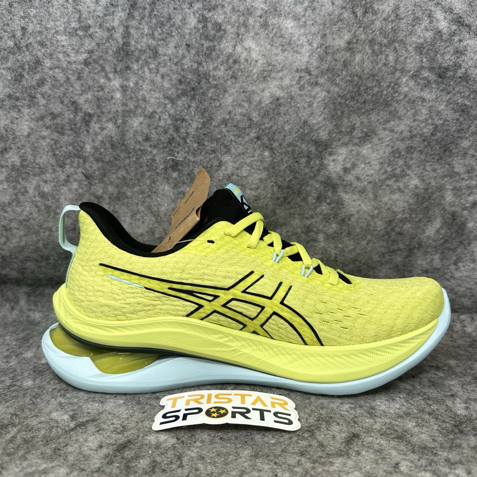 Asics Gel Kinsei Max Running Shoes Mens Size 7.5 Glow Yellow Black 1011B696.750