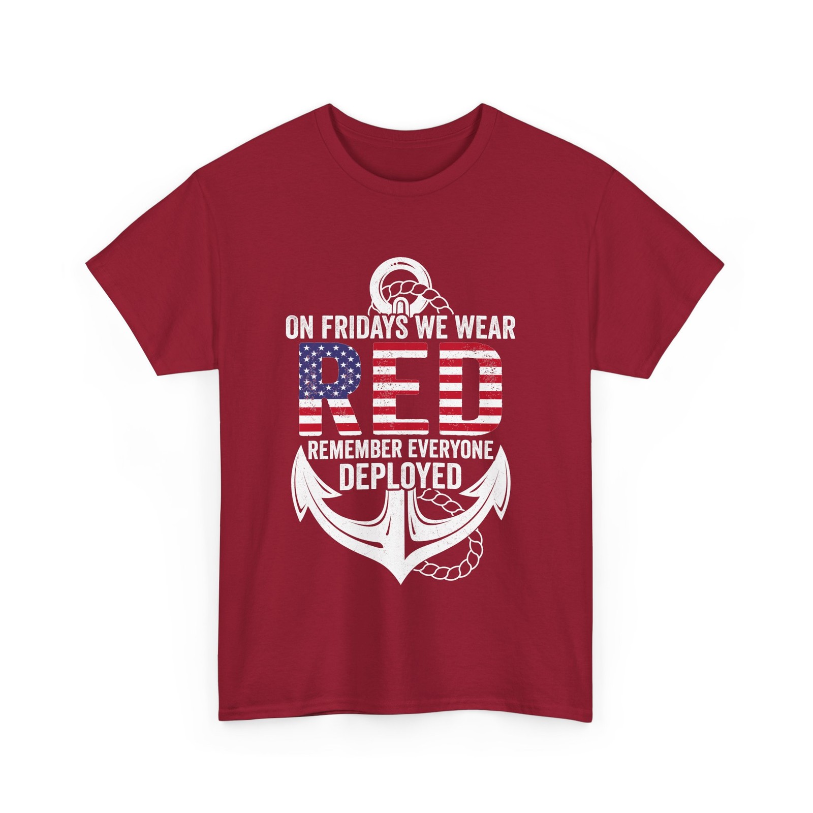 On Fridays We Wear Red Friday Navy Gift Women Men T-Shirt