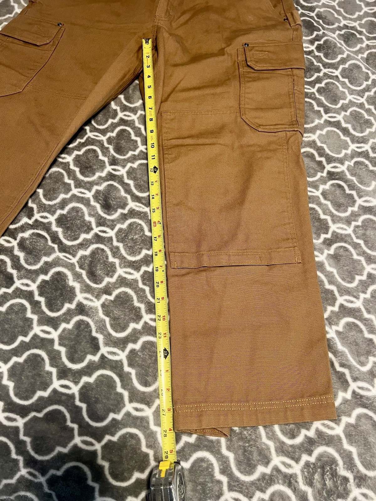 Duluth Trading Fire Hose Ultimate Cargo Work Mens Pants 42 Reinforced Knee Brown