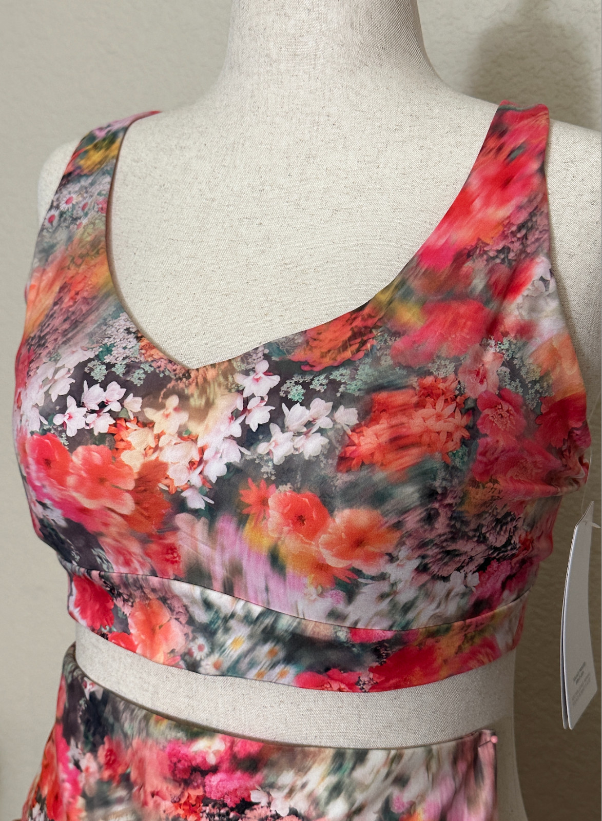 Athleta Salutation Stash Pocket II Floral Leggings Set L Bra XL NWT Yoga Pilates