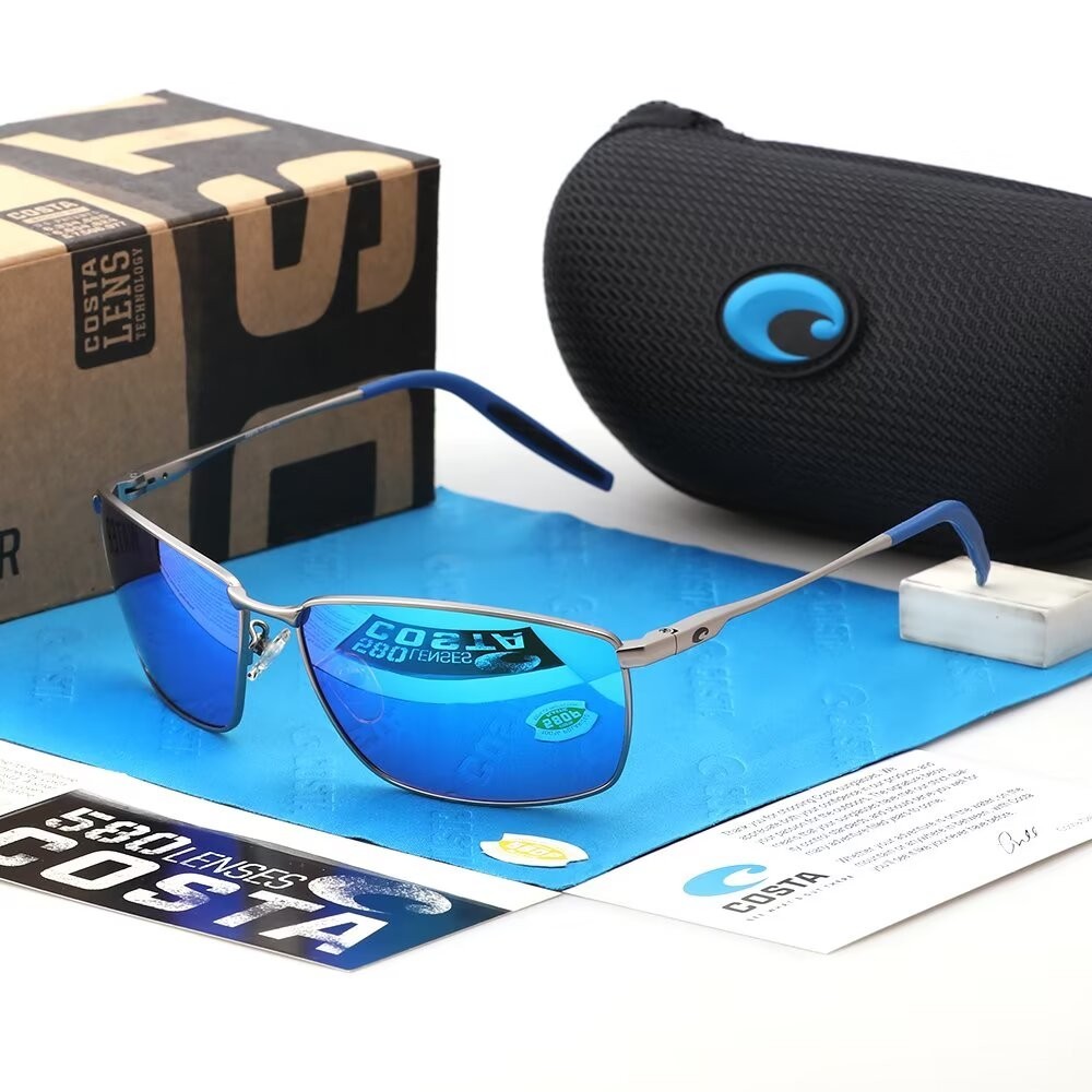 New in box Costa Turret Gunmetal/Blue Mirror 580p Polarized Sunglasses