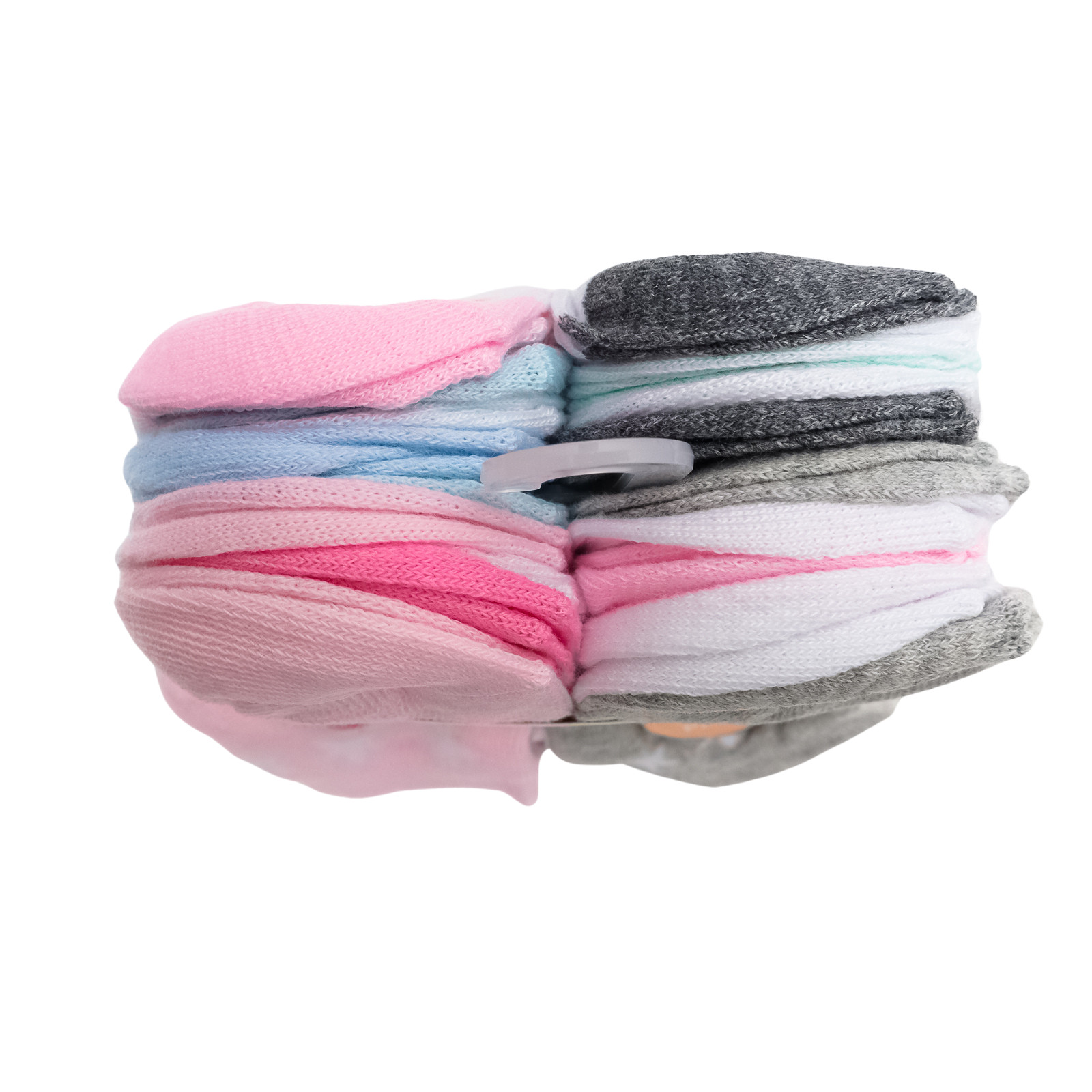 DANSKIN GIRLS 20 Pairs No Show Socks Shoe Size 7-10 Pink Gray Blue White New