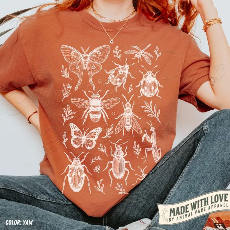 Entomology Insect Bug Moth Nature Lover Graphic Comfort Tee