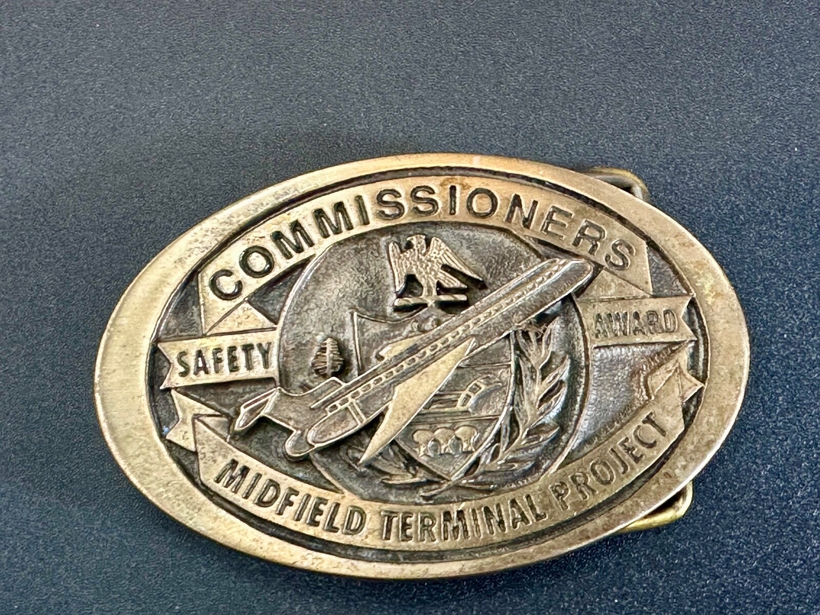 Midfield Terminal Project Pittsburgh PA Commissioners Safety Award belt buckle