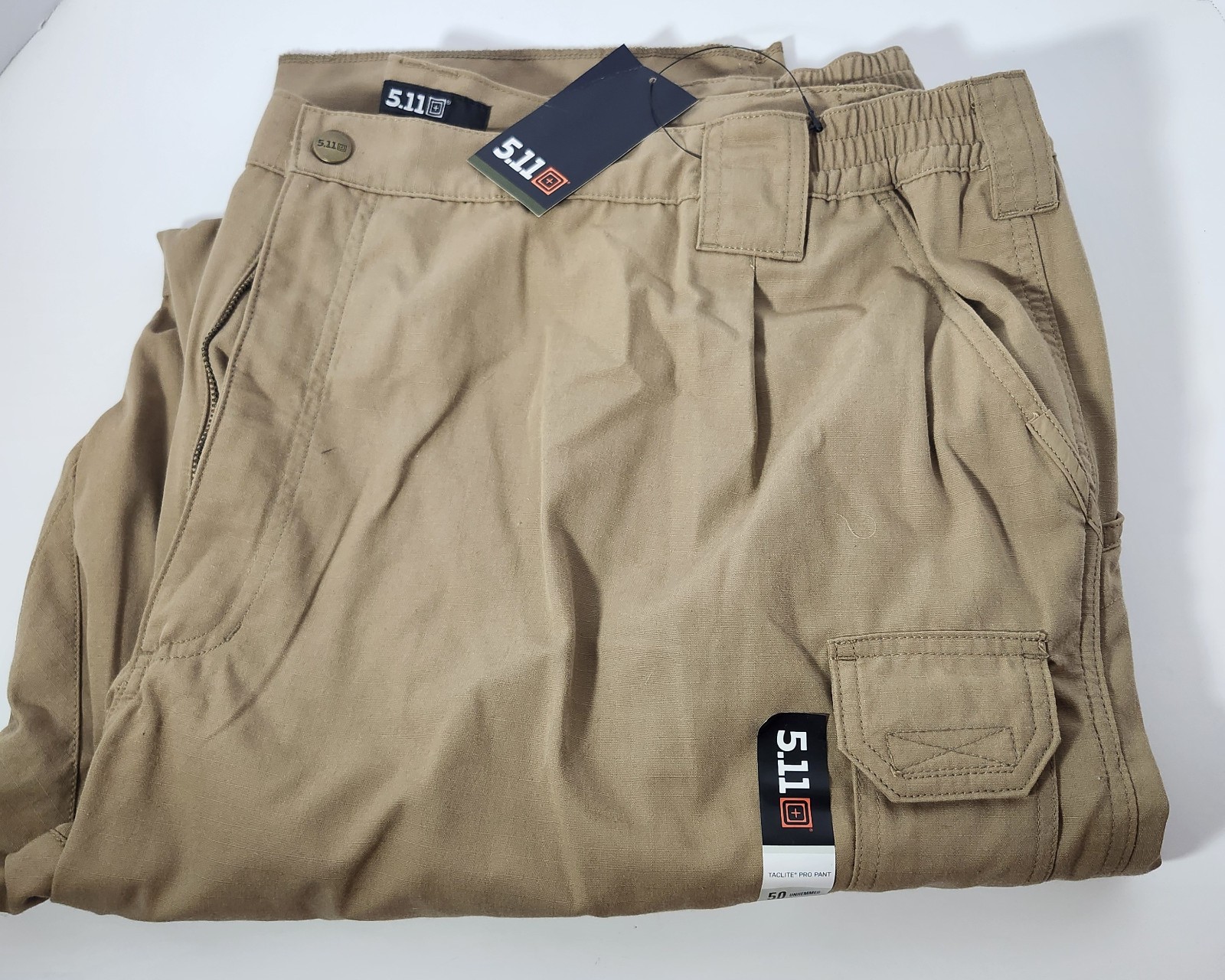 5.11 Tactical Taclite Pro Pants 74273 Coyote Men Size 50 Unhemmed 50UU NWT Cargo