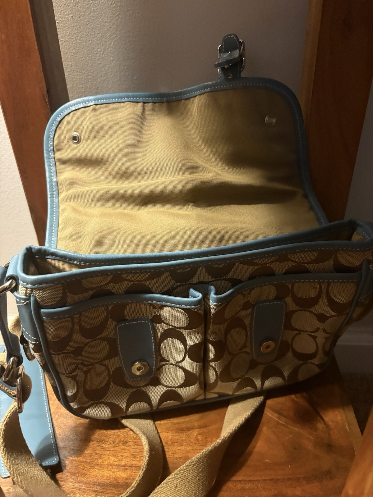 Vintage Coach Signature Satchel Field Bag (Style No. 6849)