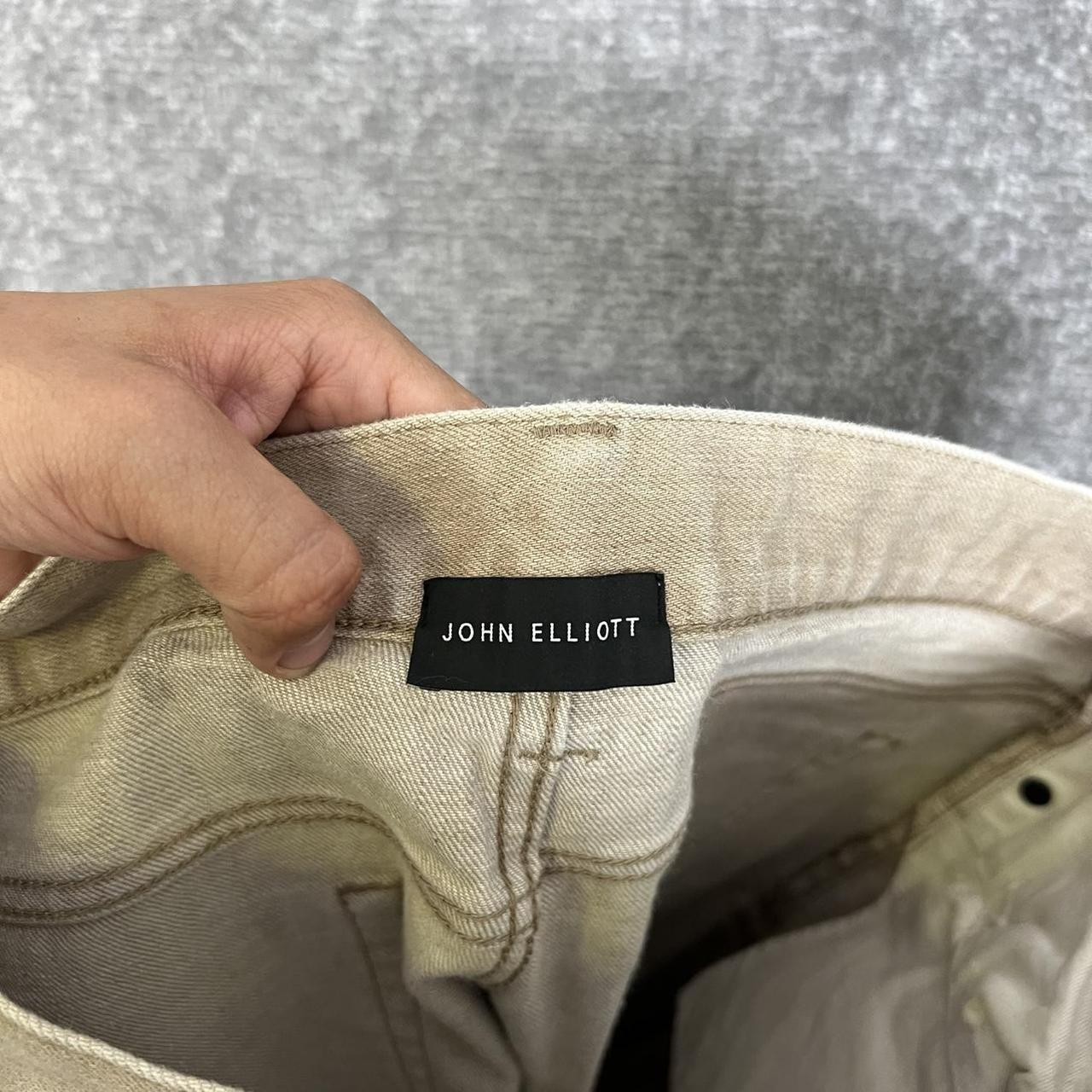 John Elliot Made In Japan Men’S Beige Slim Fit Jeans Size 31 Fits 33X32