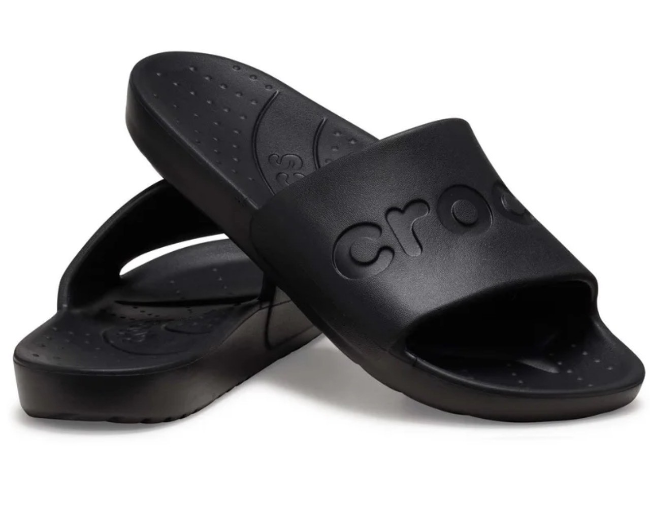 Crocs Slip on Slide Unisex Men 8 / Women 10 – Black( 210088-001)