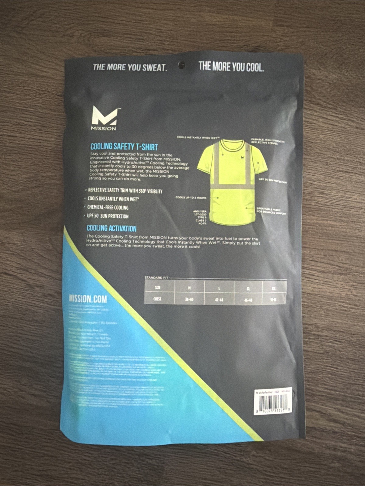 Construction Reflective Safety Trim With 360° Visibility Yellow T-Shirt Size XL