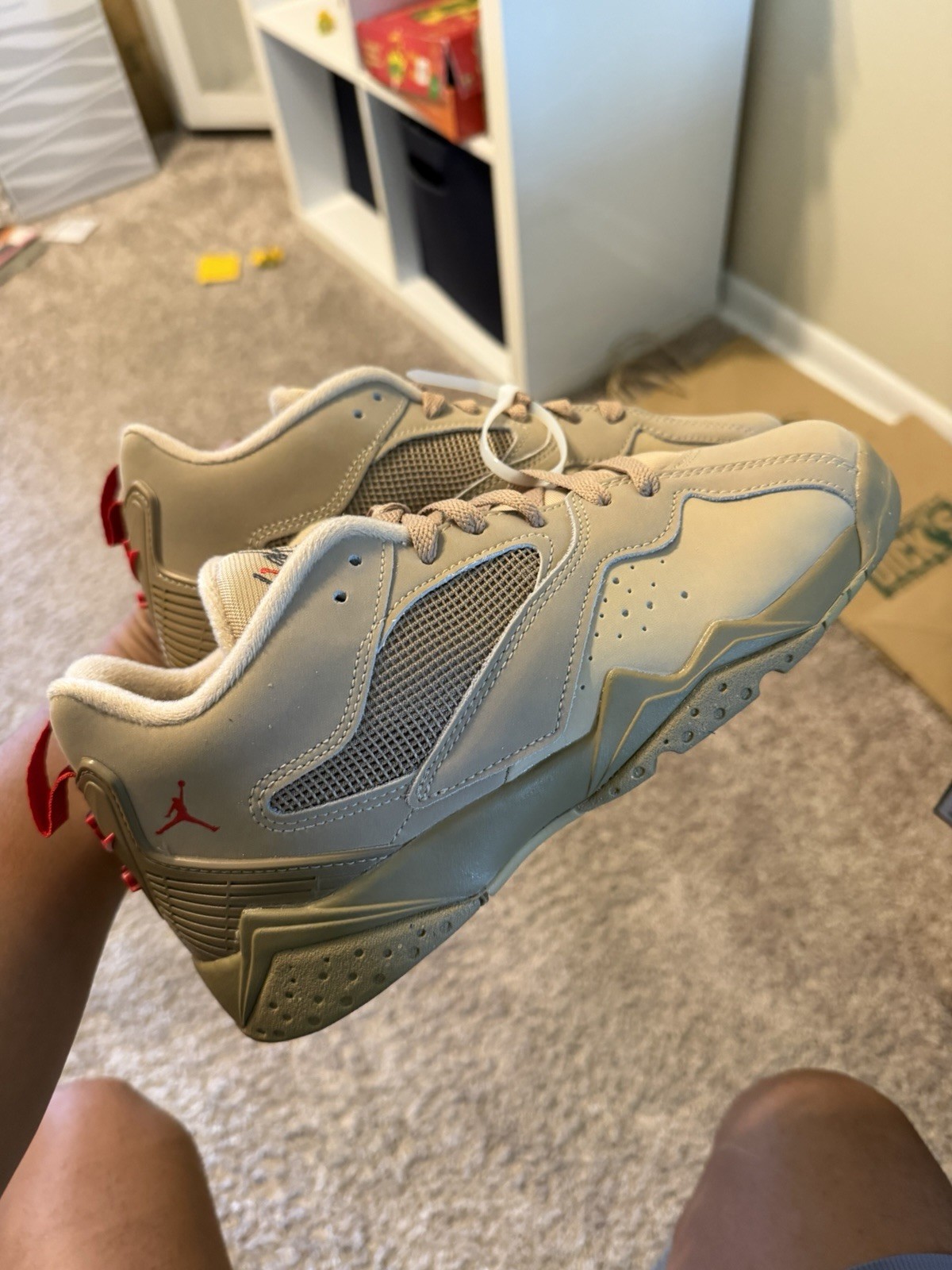 Jordan mvp 92(GS) Dessert camo/fire red-mushroom Beige/Red 6.5Y