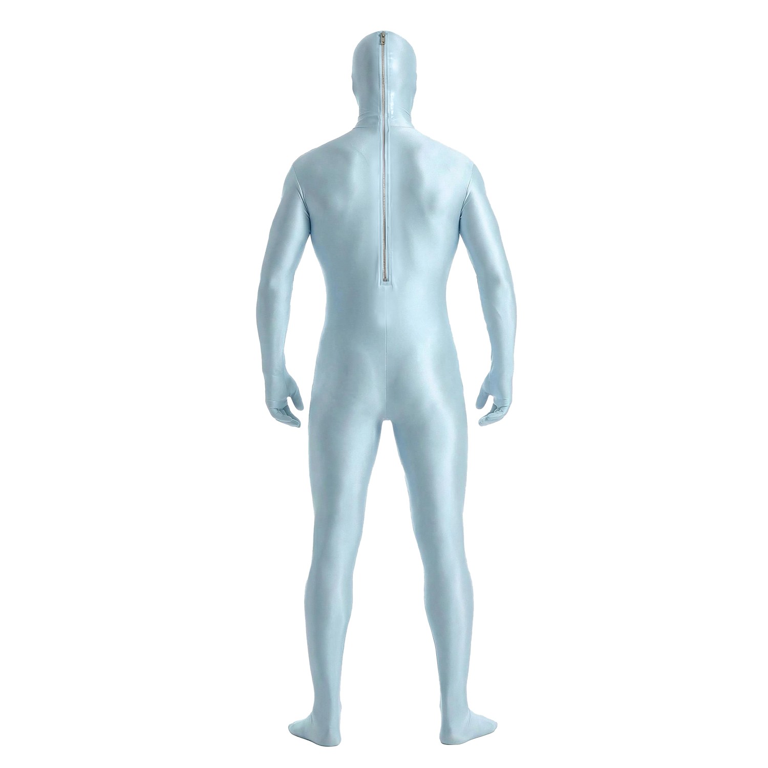 Men Satin Glossy Tracksuits One Piece Jumpsuits Cosplay Costume Zentai Bodysuits