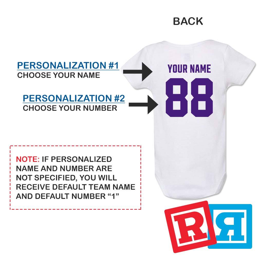 Personalized LSU Tigers Gerber Baby Onesie® Cotton Custom Bodysuit