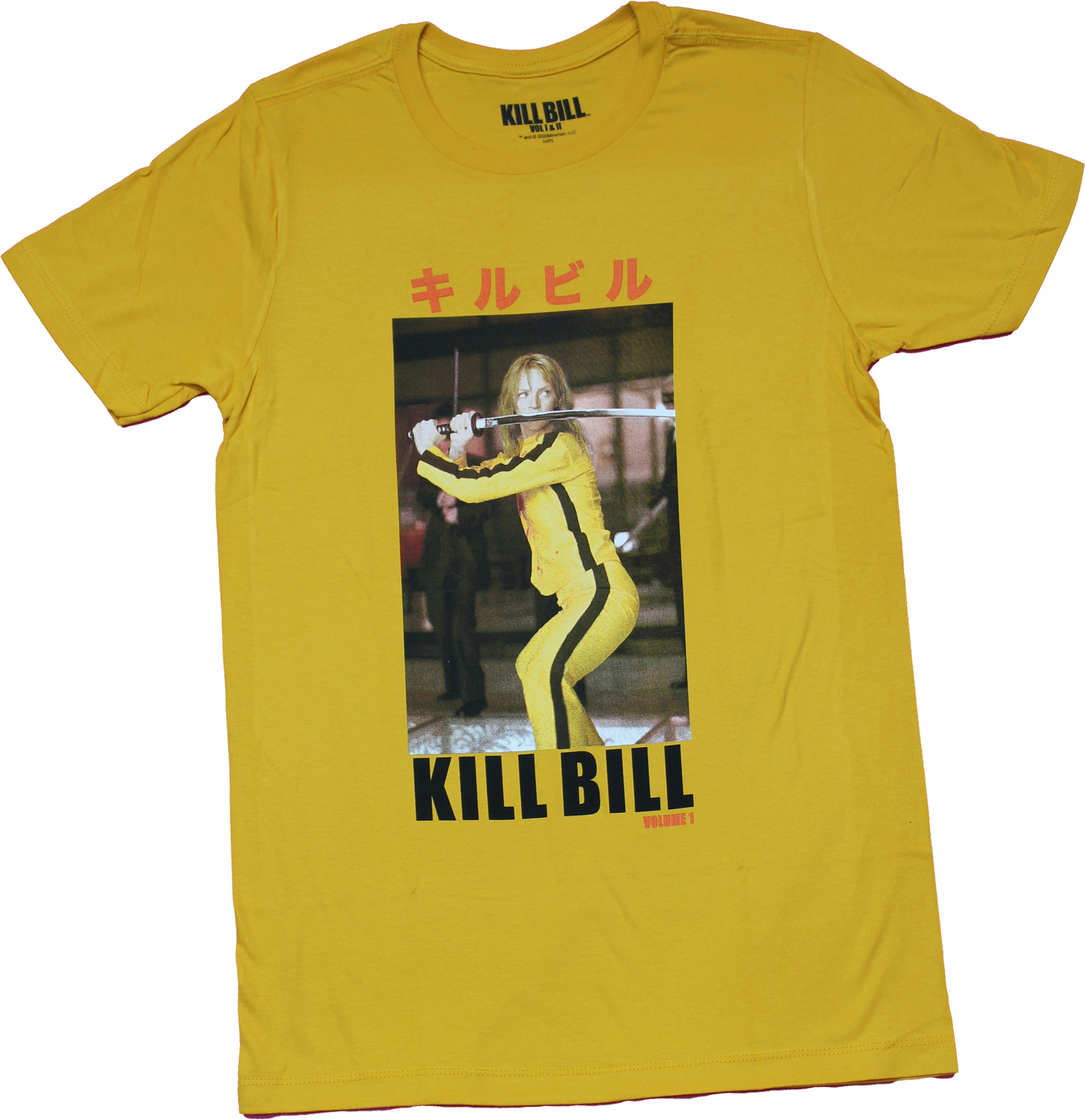 Kill Bill Mens T-shirt – The Bride Sword Sce Yellow