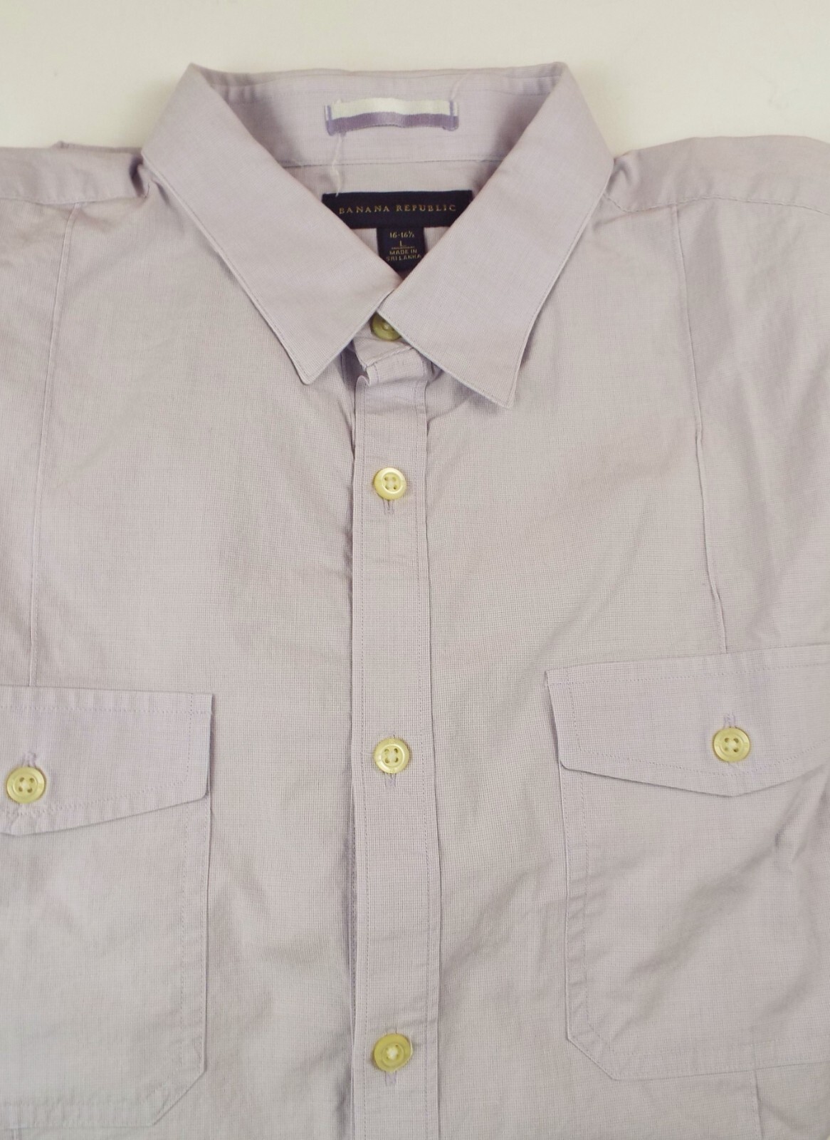 Banana Republic Men’s Casual Short Sleeve Shirt Size Large Free Returns