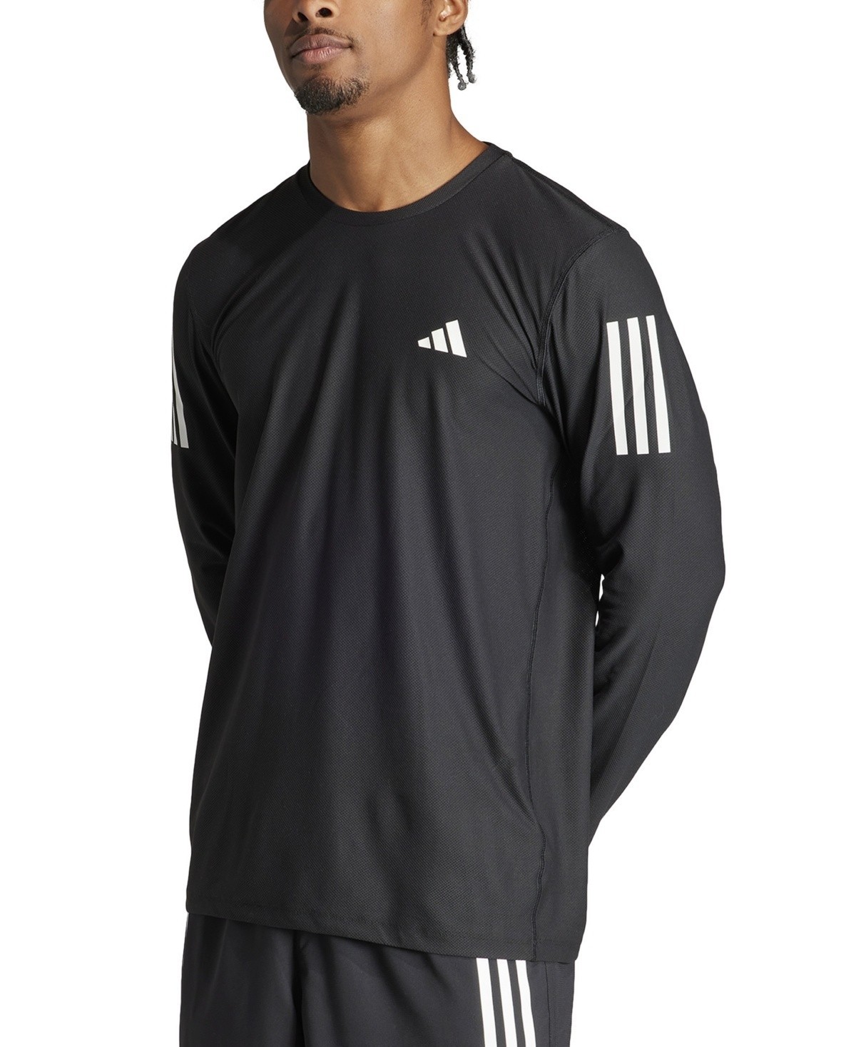 ADIDAS Mens Gray OWN THE RUN Long Sleeve Reflective T Shirt 2XL NWT