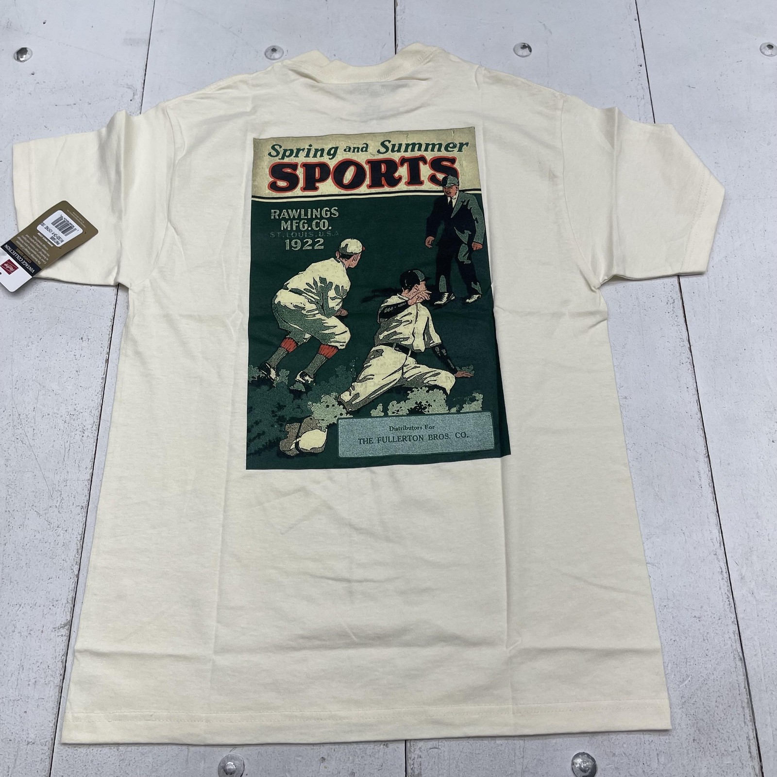 Rawlings Shirt Mens Medium White Vintage Collection 1922 Baseball Graphic Tee