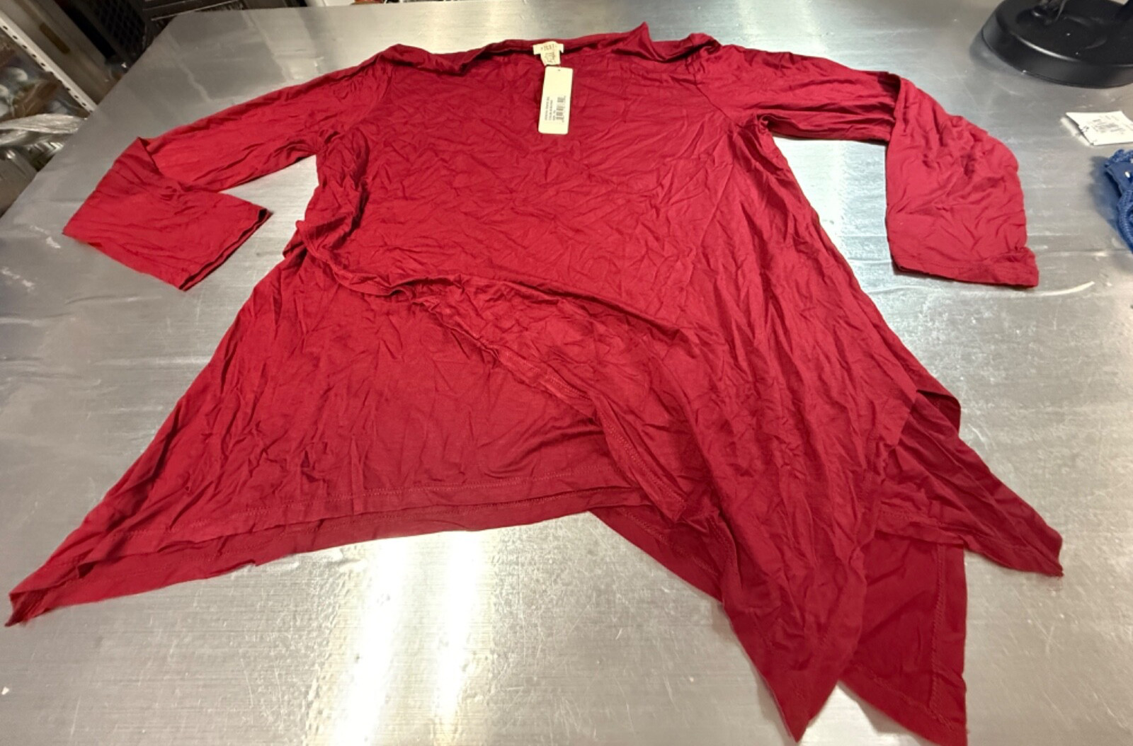 Elevate Your Style: NWT Violet Red 3XL Asymmetrical Tunic (Minor Hem Flaw)