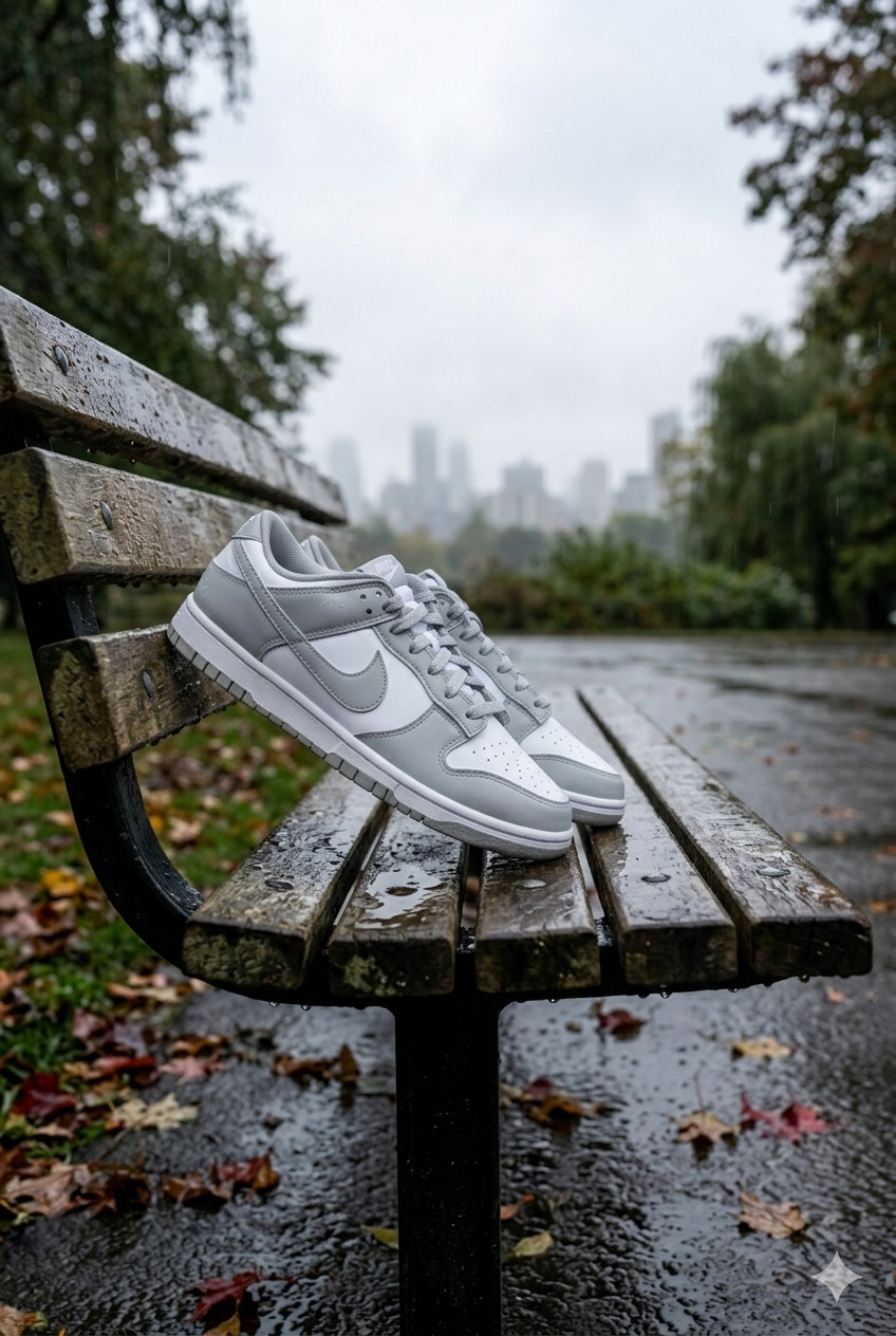 *NEW* MEN NIKE DUNK LOW RETRO WHITE/LIGHT SMOKE (HF5441 105), SZ 8.0 – 12.0 👍