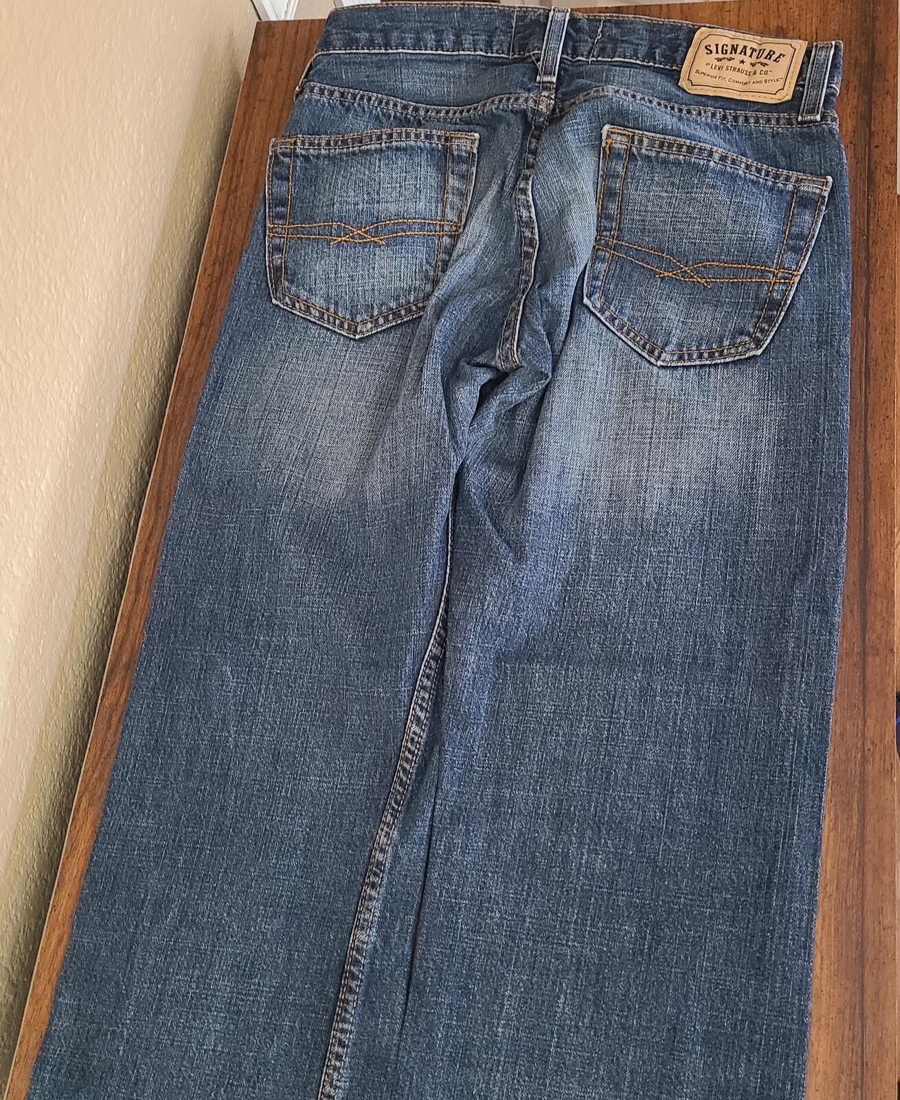 Levis Signature Slim Straight Fit Jeans 29×30 Men Youth Teen