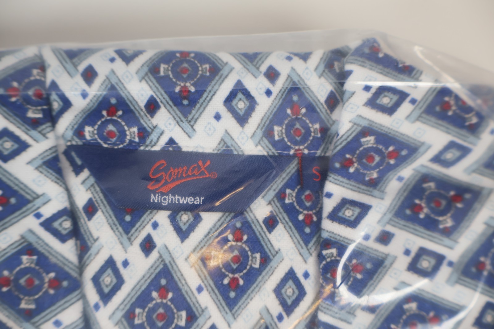 Somax Patterned Cotton Pyjama Set Elastic Waist (Multi, S) BNWT £42.95