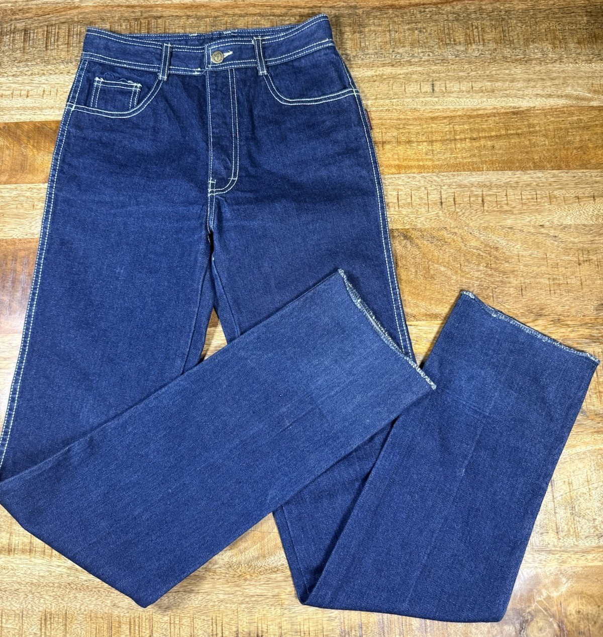 Vintage Jordache Jeans 29×44 Made In Hong Kong Dark Wash High Rise USA 80s