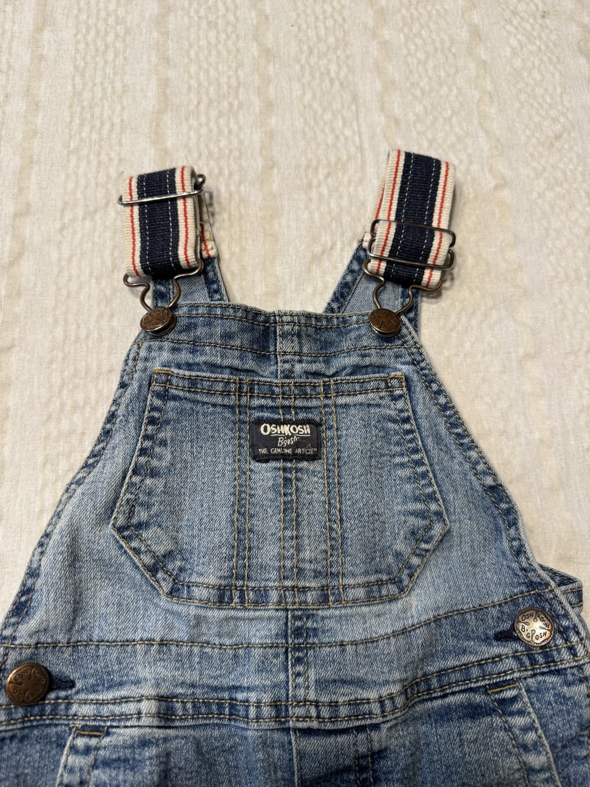 OshKosh B’Gosh Denim Overalls 2T Toddler Adjustable Straps Classic