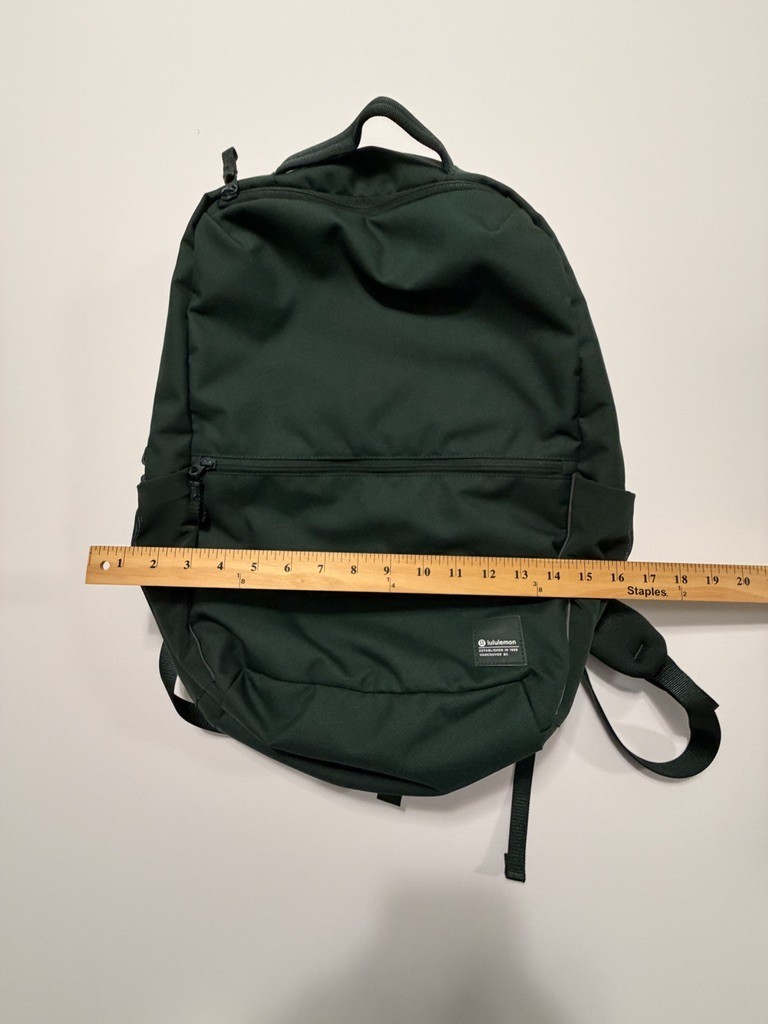 Lululemon Backpack Dark Forest Green 20″ Adjustable Straps Laptop Bag Everyday