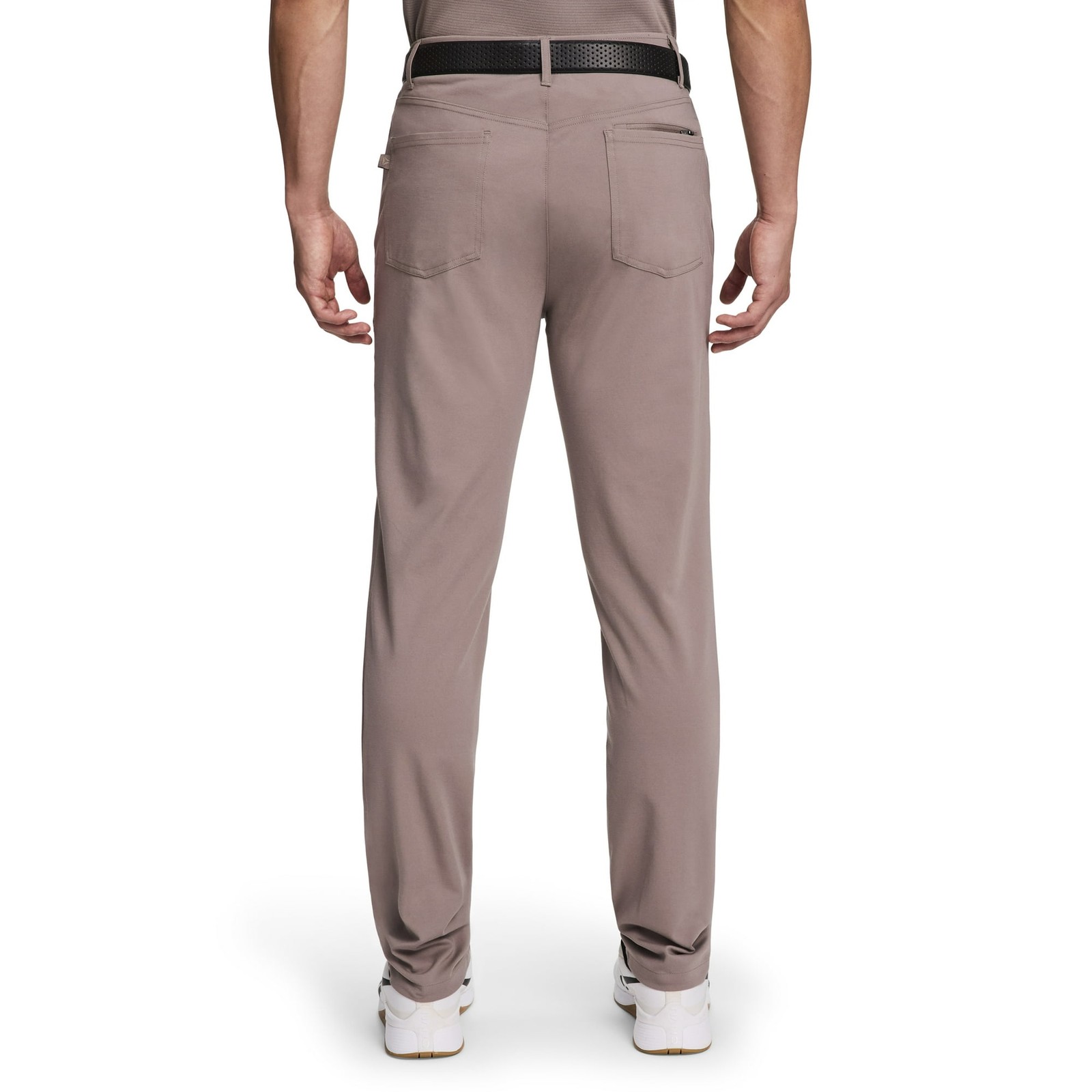 Reebok Men’s Driftwood Gray Active Regular Fit Elastic Waistband 6-Pocket Pants