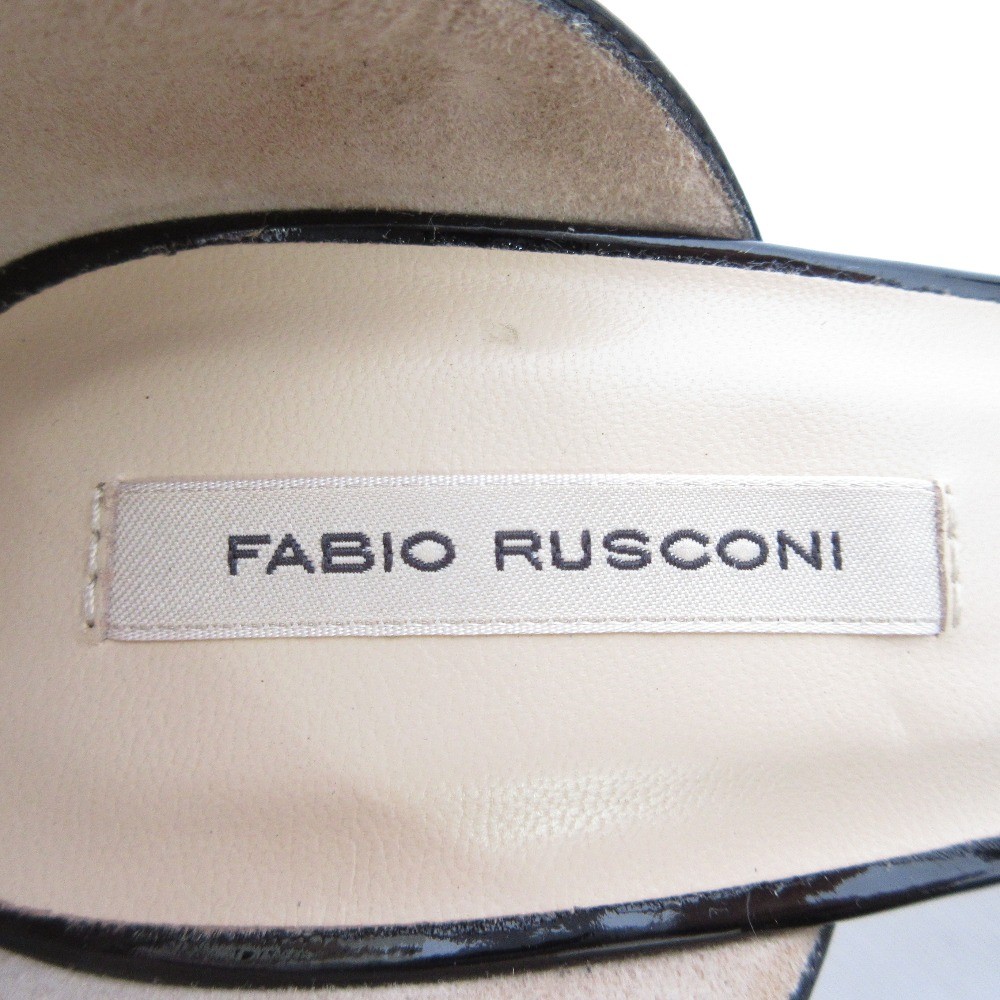 FABIO RUSCONI Strappy Heel Sandals, Size 36 1/2 (9.3″”), Black Women USED