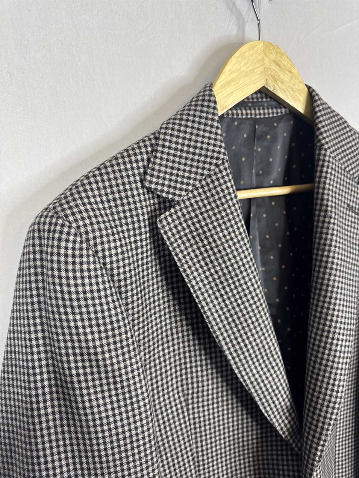 Sand Copenhagen Reda 1865 Wool Blazer Houndstooth Black White Men 42