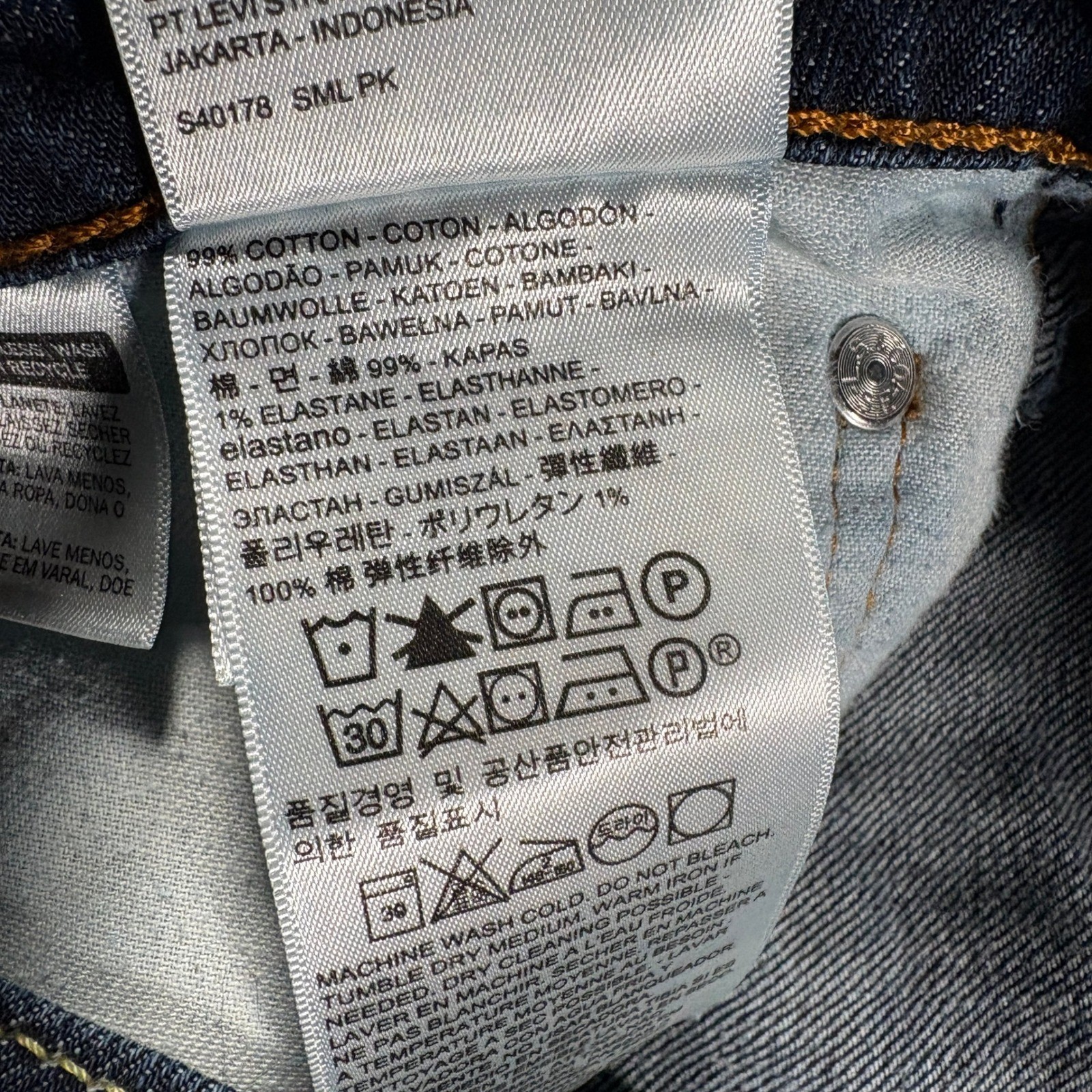 Levi’s 541 Athletic Taper Jeans Mens 34×32 Dark Wash Blue Stretch Denim